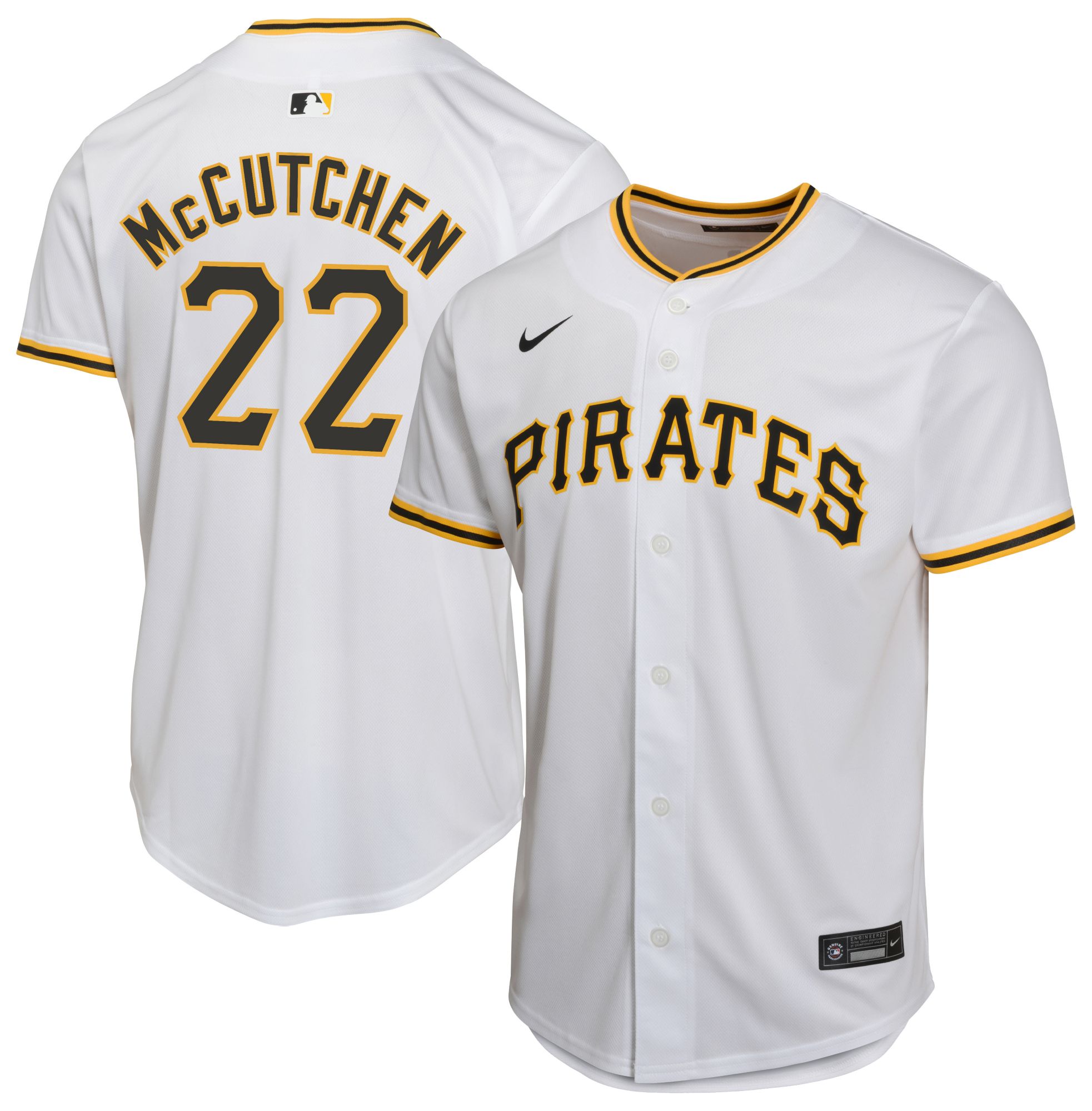 MLB Youth Pittsburgh Pirates Andrew McCutchen #22 White Game Jersey product image