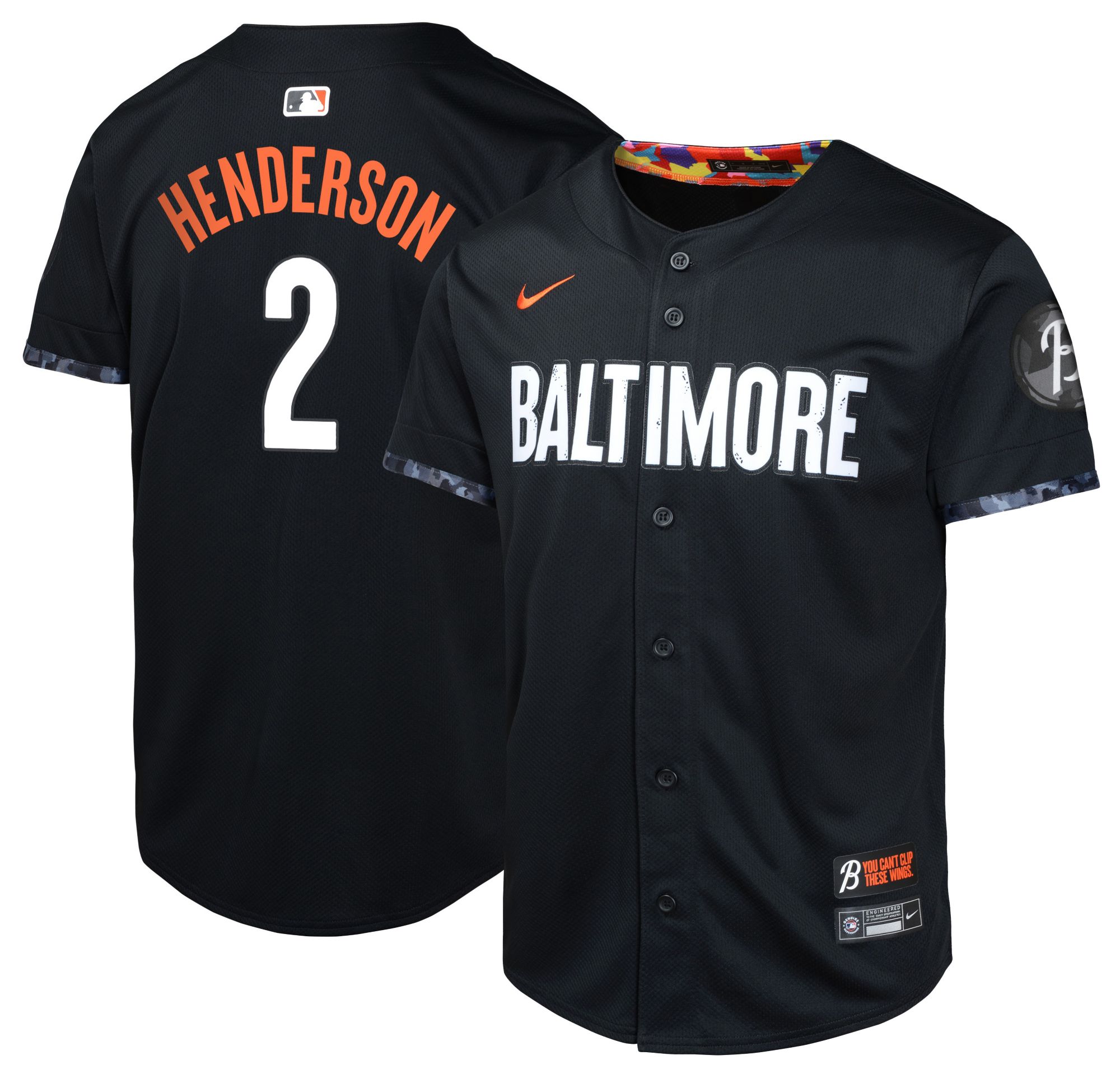 Nike Youth Baltimore Orioles Black Gunnar Henderson #2 City Connect 2025 Jersey product image