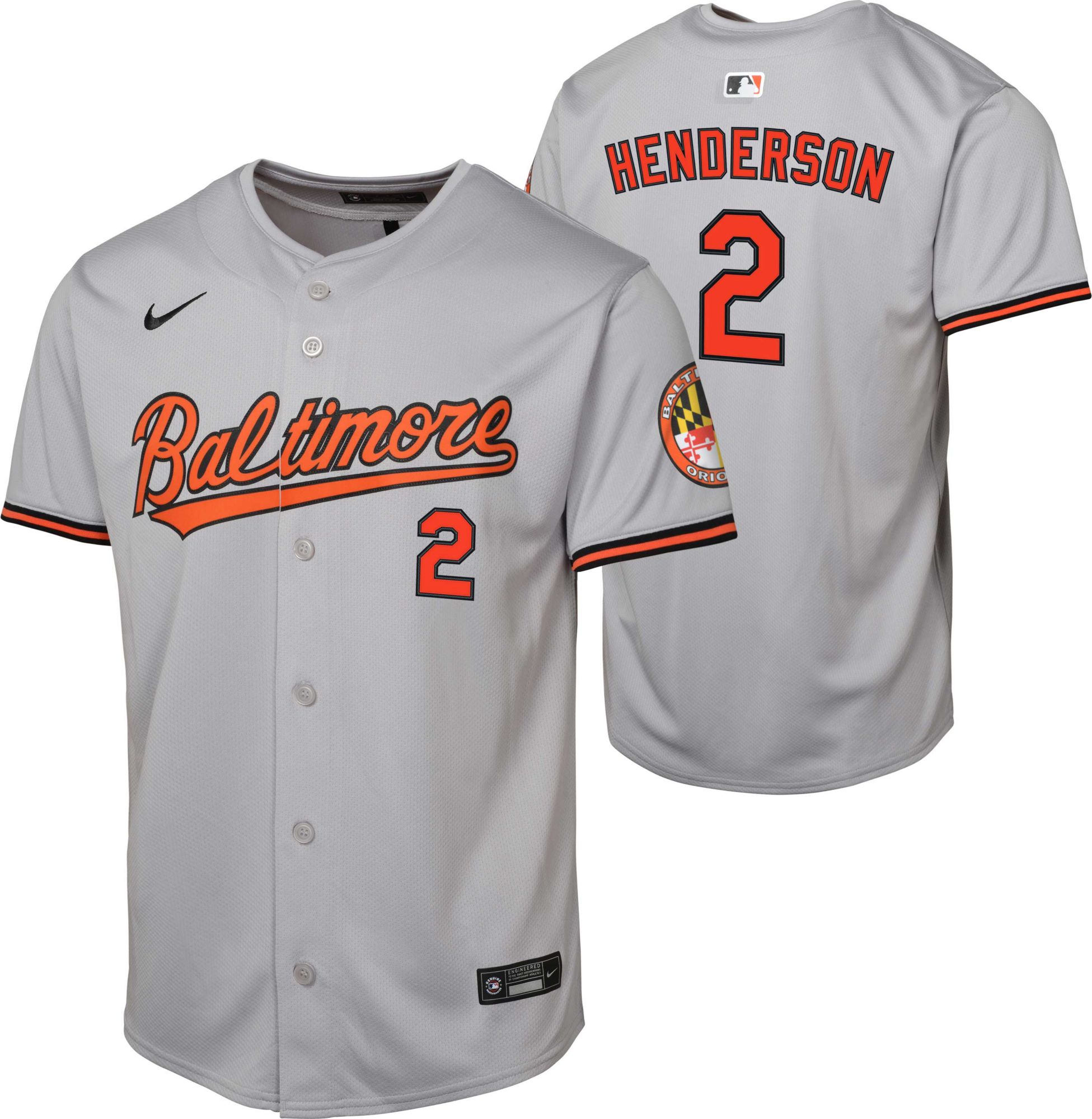 Nike Youth Baltimore Orioles Gunnar Henderson #2 Grey Vapor Limited Road Jersey product image