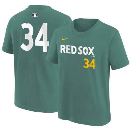 Nike Youth Boston Red Sox Blue Garrett Crochet #35 Home T-Shirt