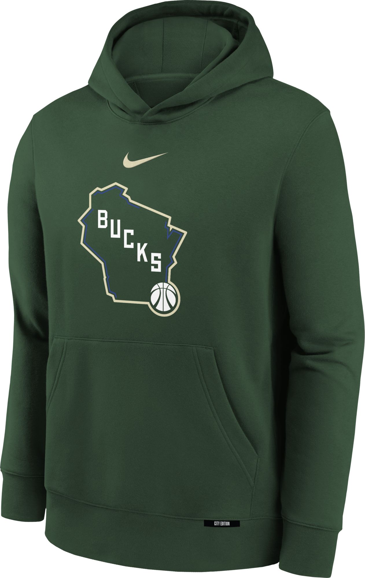 Nike Youth 2025-26 City Edition Milwaukee Bucks Club Logo Hoodie product image
