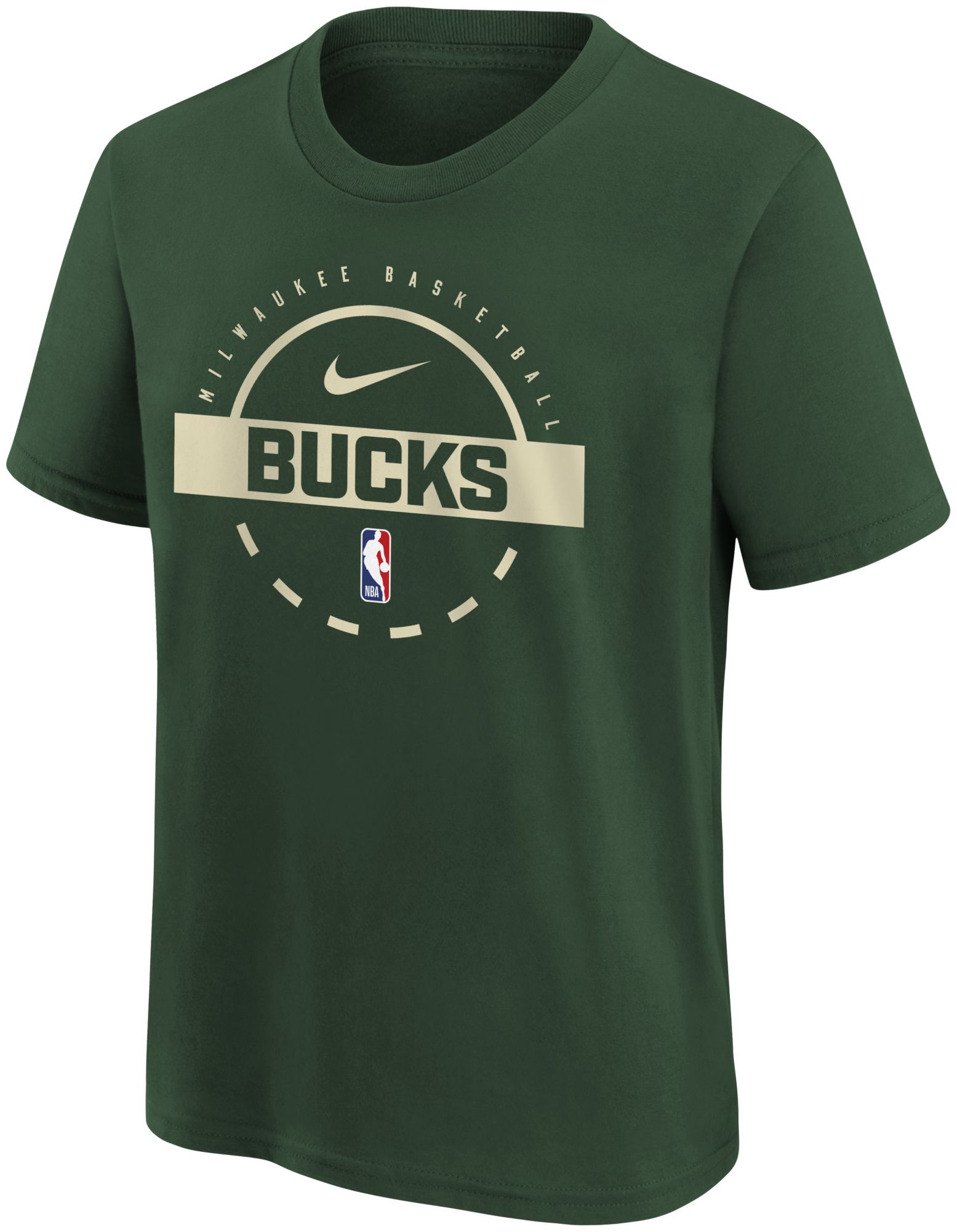 Nike Youth Milwaukee Bucks Green On Court Practice Long Sleeve T-Shirt product image