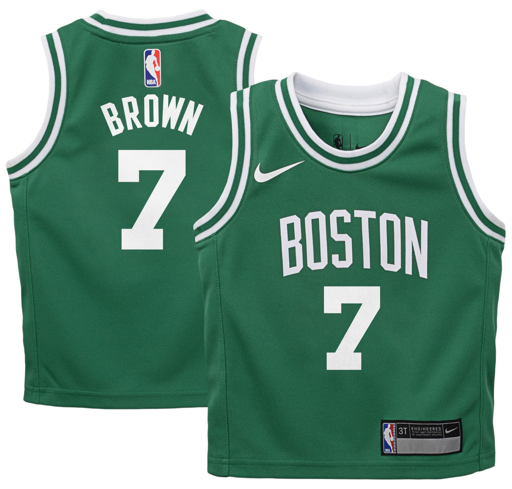 Nike Little Kids' Boston Celtics Jaylen Brown #7 Green Swingman Icon Jersey product image