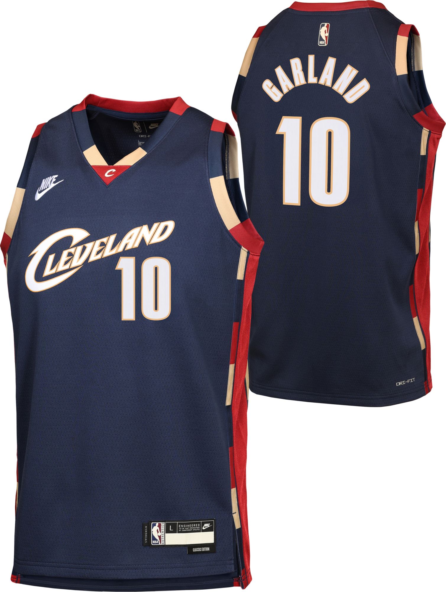 Nike Youth Cleveland Cavaliers Darius Garland #10 Navy Swingman Hardwood Classics Jersey product image