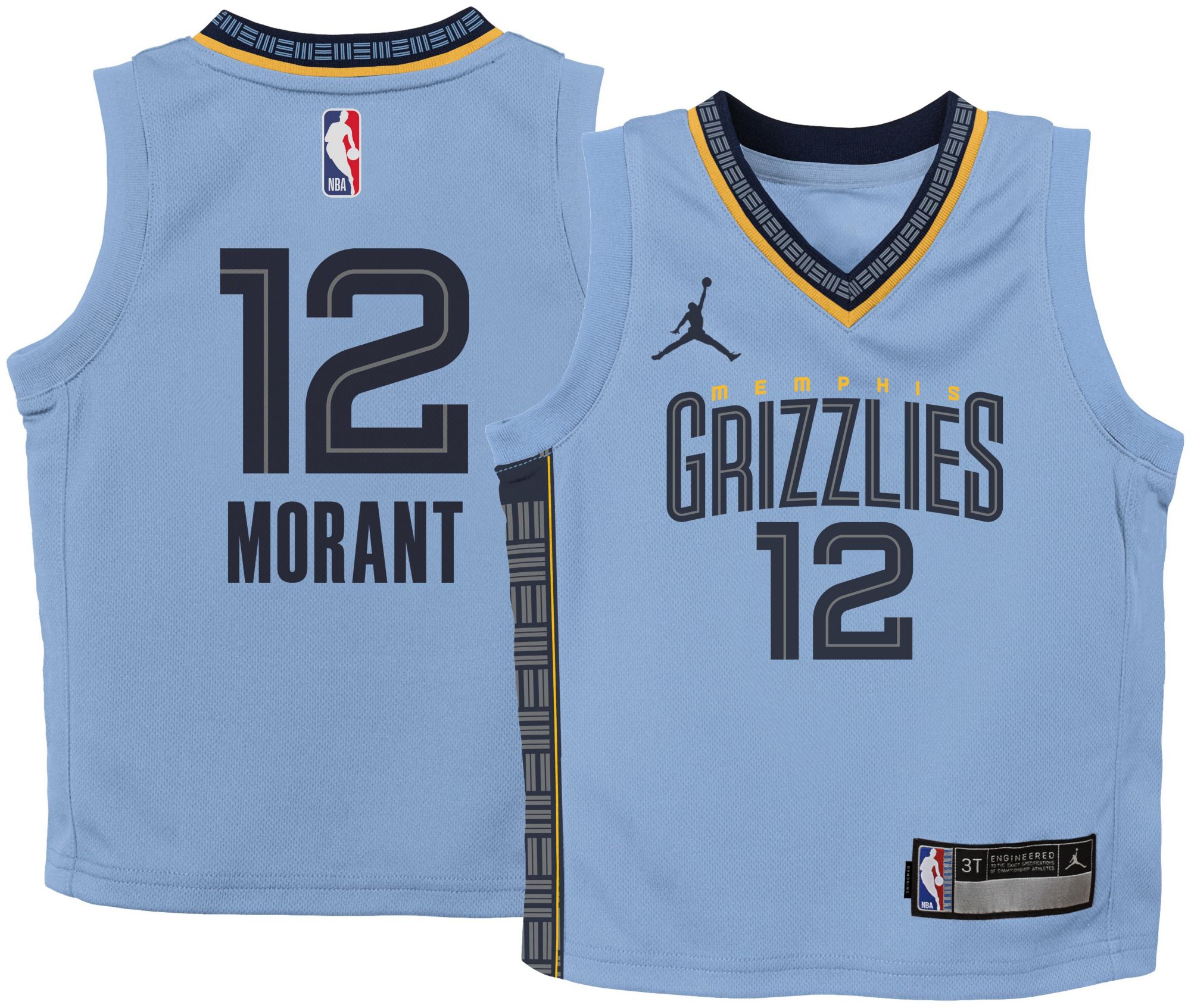 Jordan Little Kids' Memphis Grizzlies Ja Morant #12 Blue Swingman Statement Jersey product image