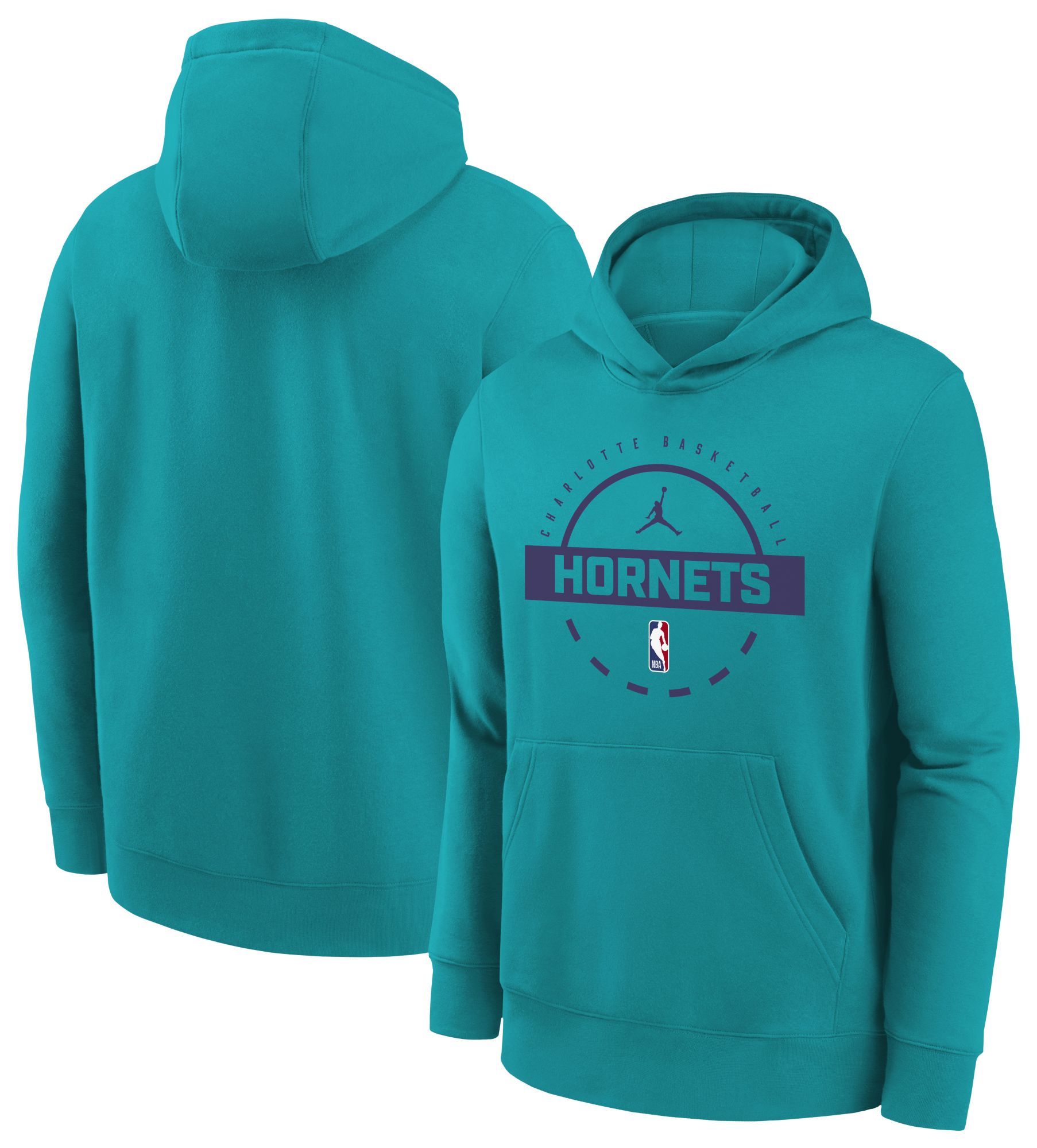 Nike Youth Charlotte Hornets Teal Club Logo Fleece Pullover Hoodie product image