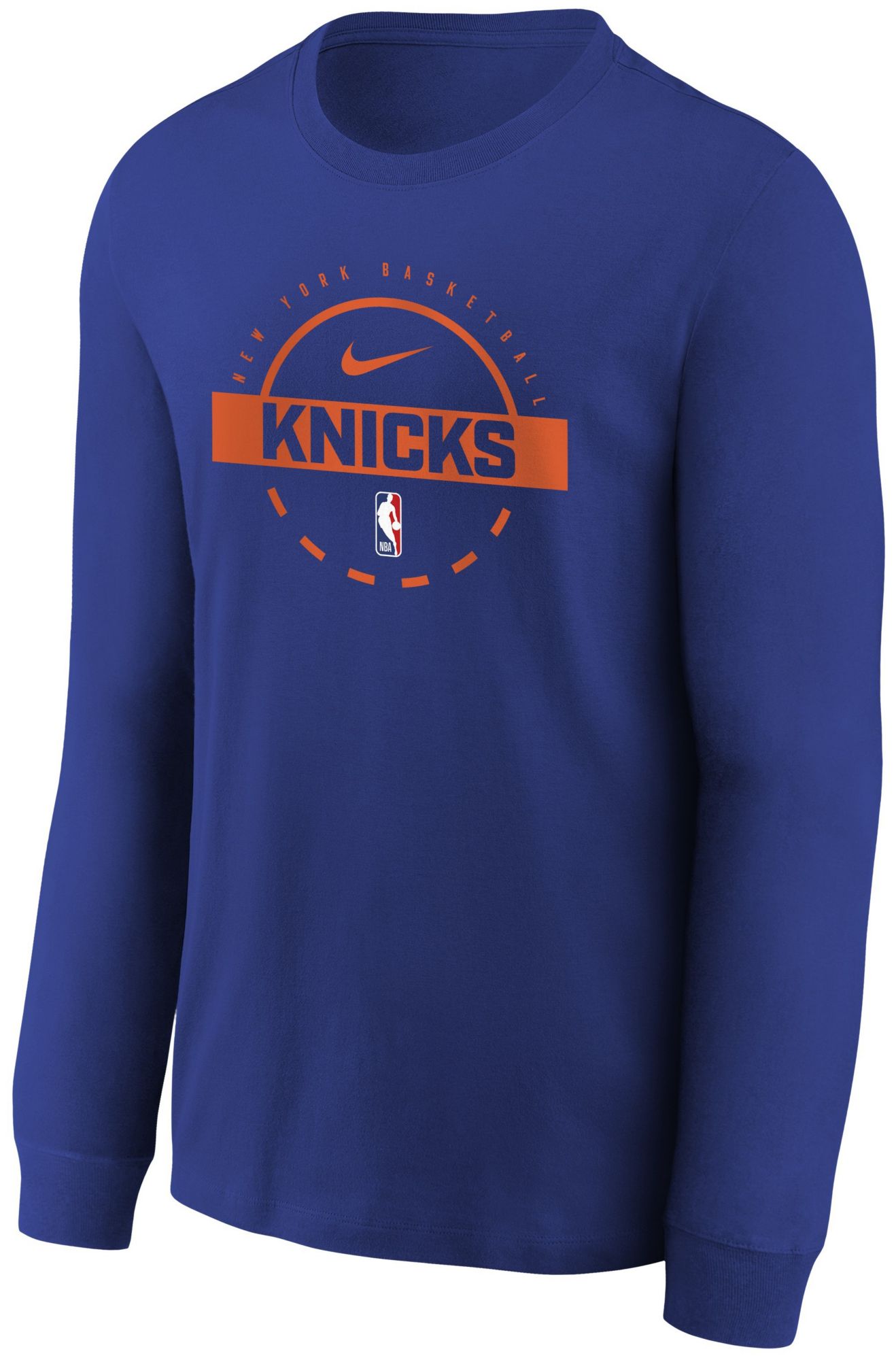 Nike Youth New York Knicks Blue On Court Practice Long Sleeve T-Shirt product image
