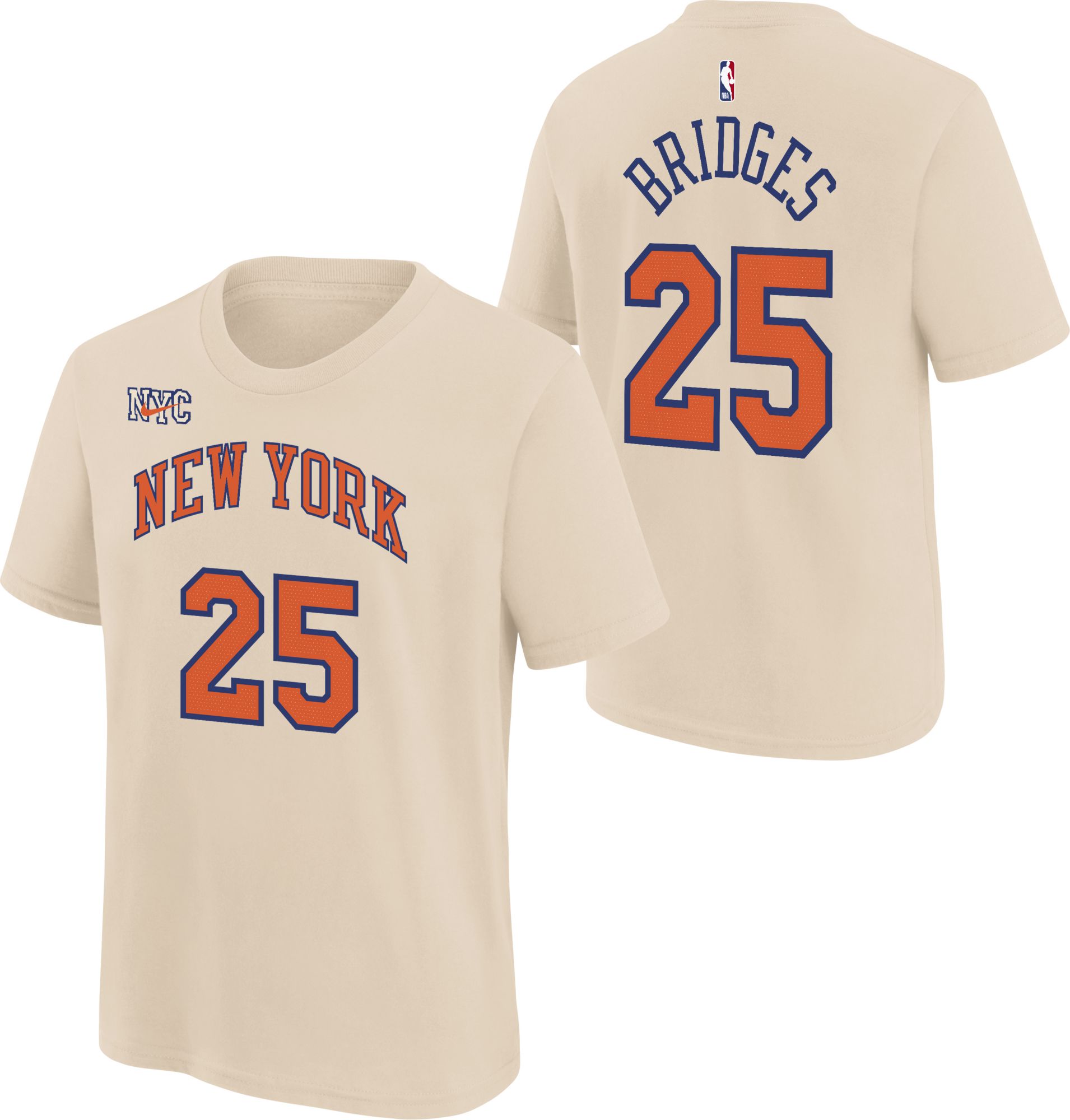 Nike Youth 2025-26 City Edition New York Knicks Mikal Bridges #25 T-Shirt product image