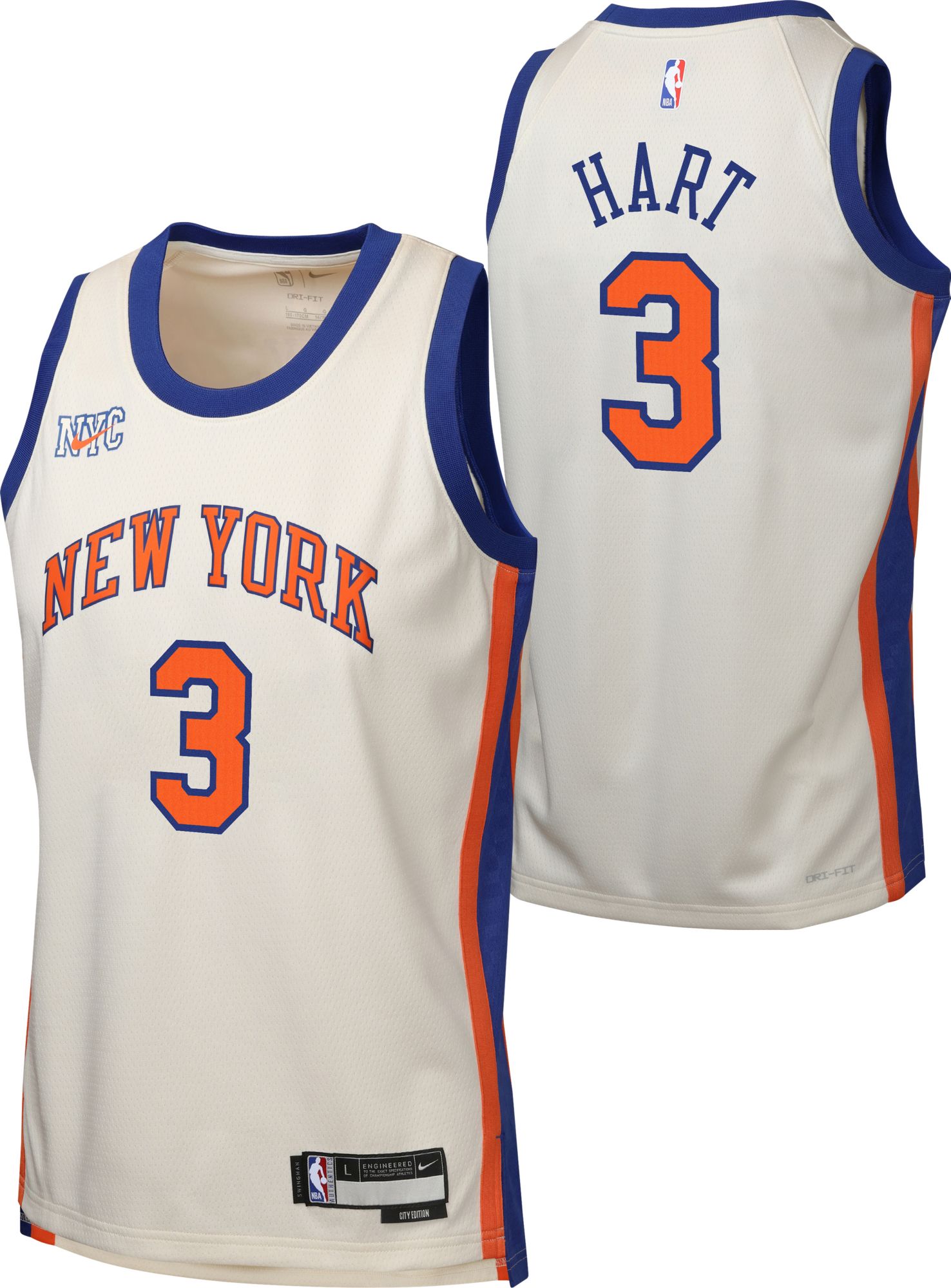 Nike Youth 2025-26 City Edition New York Knicks Josh Hart #3 Swingman Jersey product image