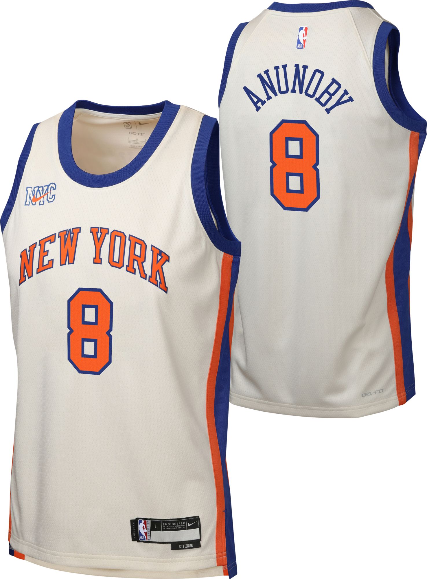 Nike Youth 2025-26 City Edition New York Knicks OG Anunoby #8 Swingman Jersey product image