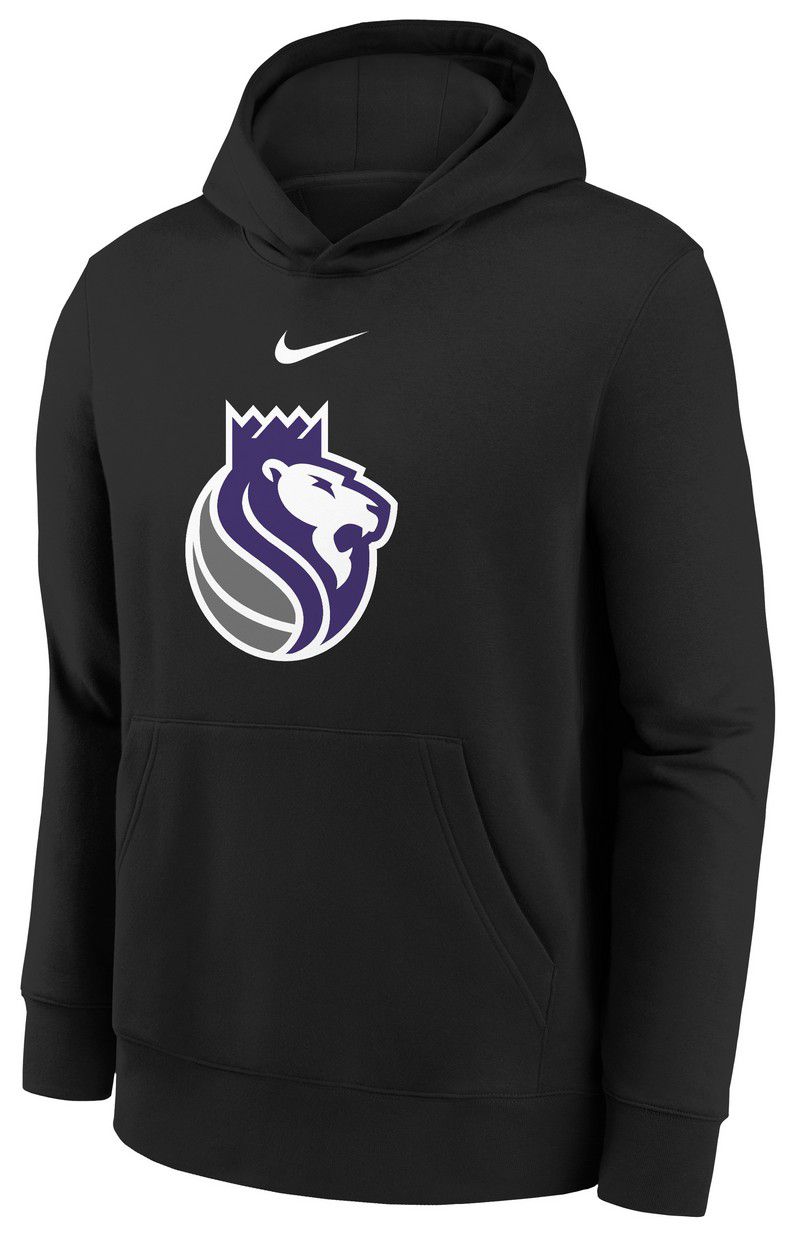Nike Youth Sacramento Kings Black Club Logo Fleece Pullover Hoodie product image