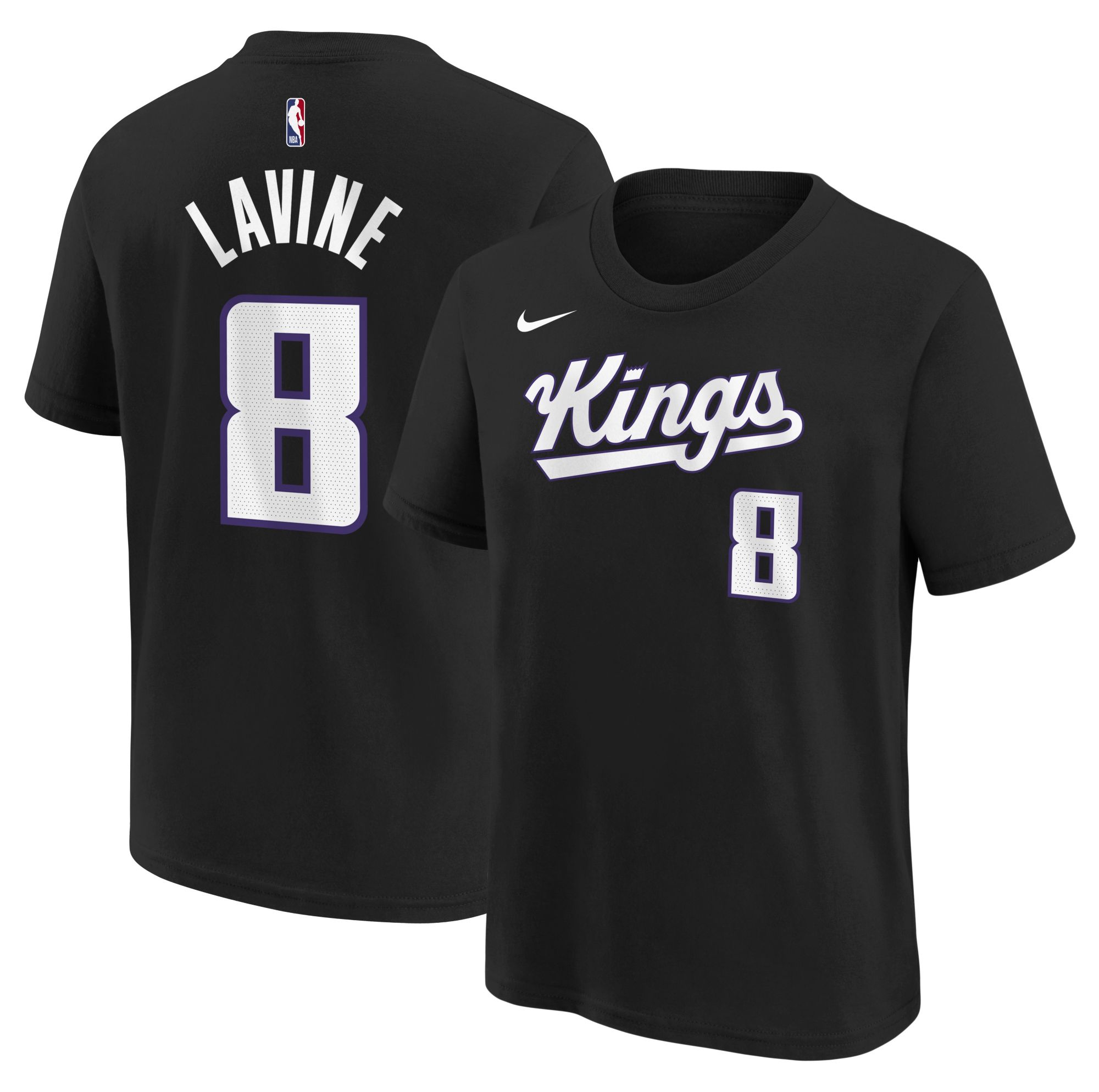Nike Youth Sacramento Kings Zach LaVine #8 Icon Black T-Shirt product image