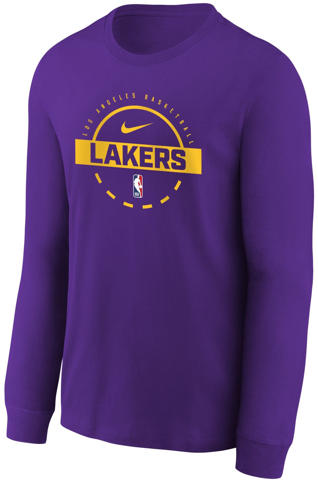 Nike Youth Los Angeles Lakers Purple On Court Practice Long Sleeve T-Shirt product image