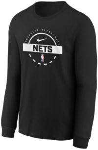 Nike Youth Brooklyn Nets Black On Court Practice Long Sleeve