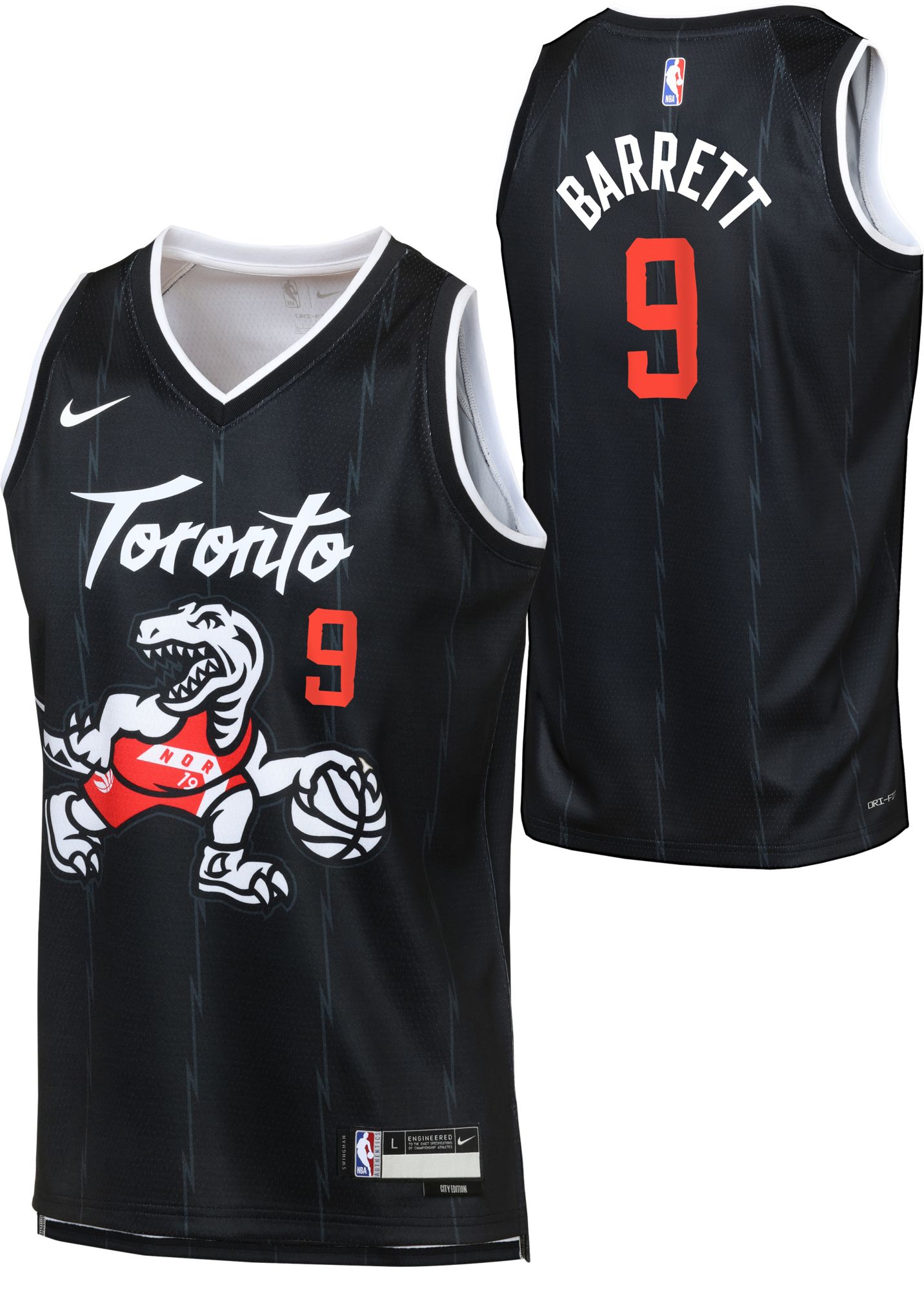 Nike Youth 2025-26 City Edition Toronto Raptors RJ Barrett #9 Swingman Jersey product image