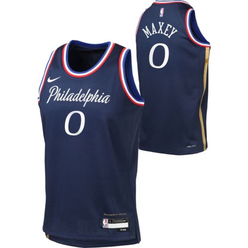 Nike Youth Philadelphia 76ers Tyrese Maxey #0 Blue Swingman Icon