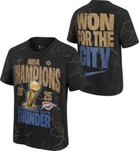 Nike Youth 2025 NBA Champions Oklahoma City Thunder Locker Room Limited Edition Confetti T-Shirt