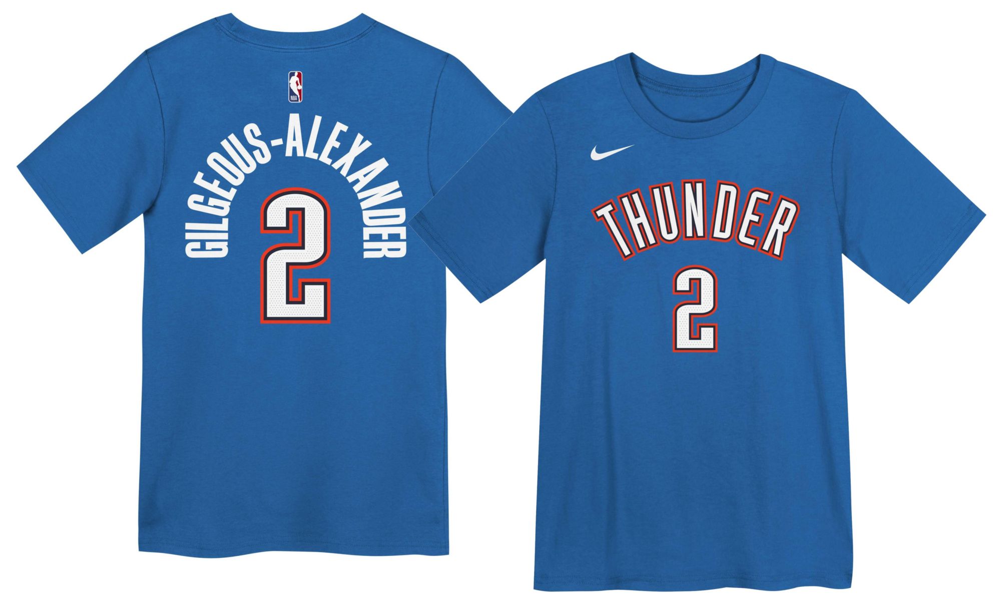 Nike Youth Oklahoma City Thunder Shai Gilgeous-Alexander #2 Blue T-Shirt product image