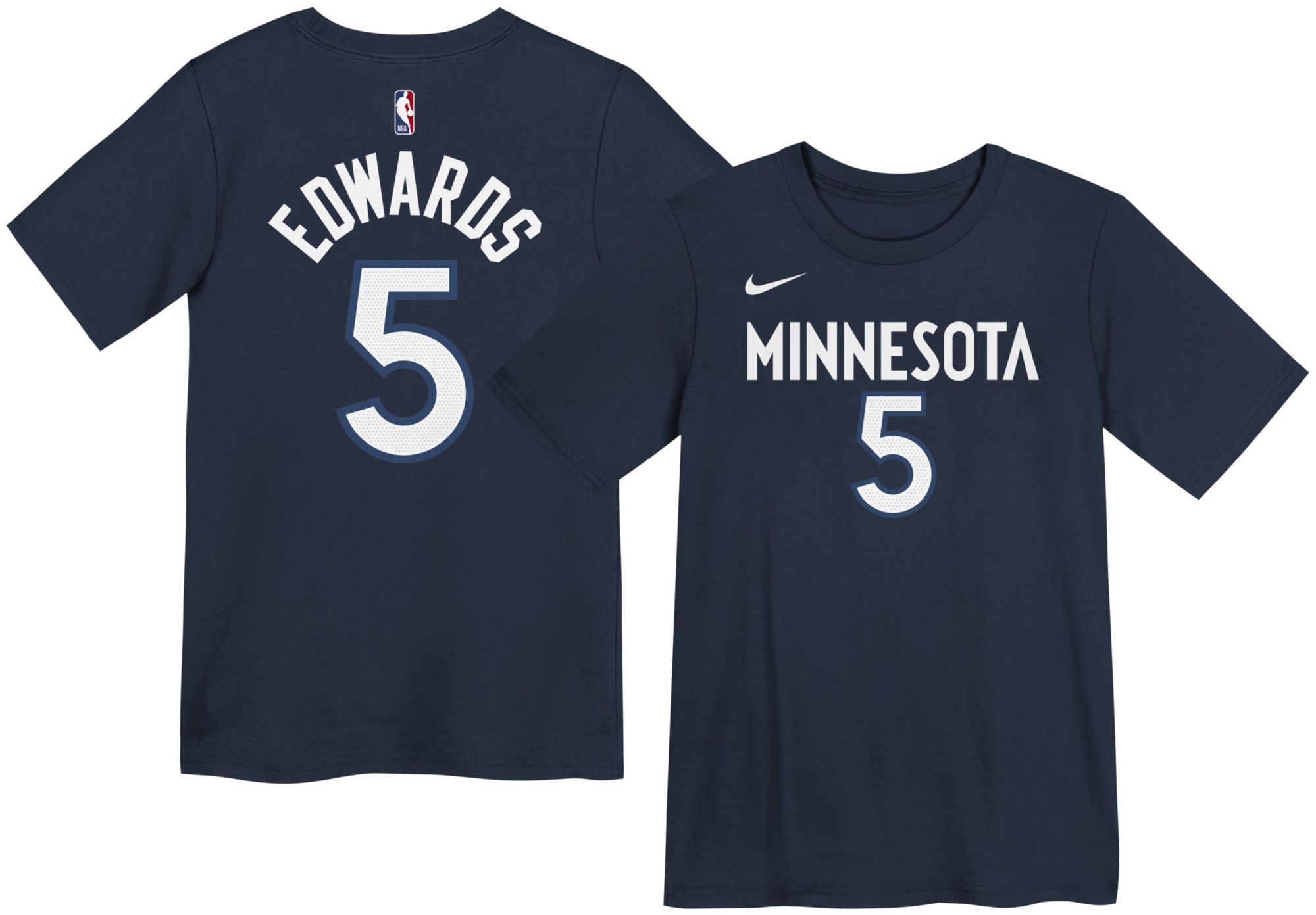 Nike Youth Minnesota Timberwolves Navy Anthony Edwards #5 Icon T-Shirt product image