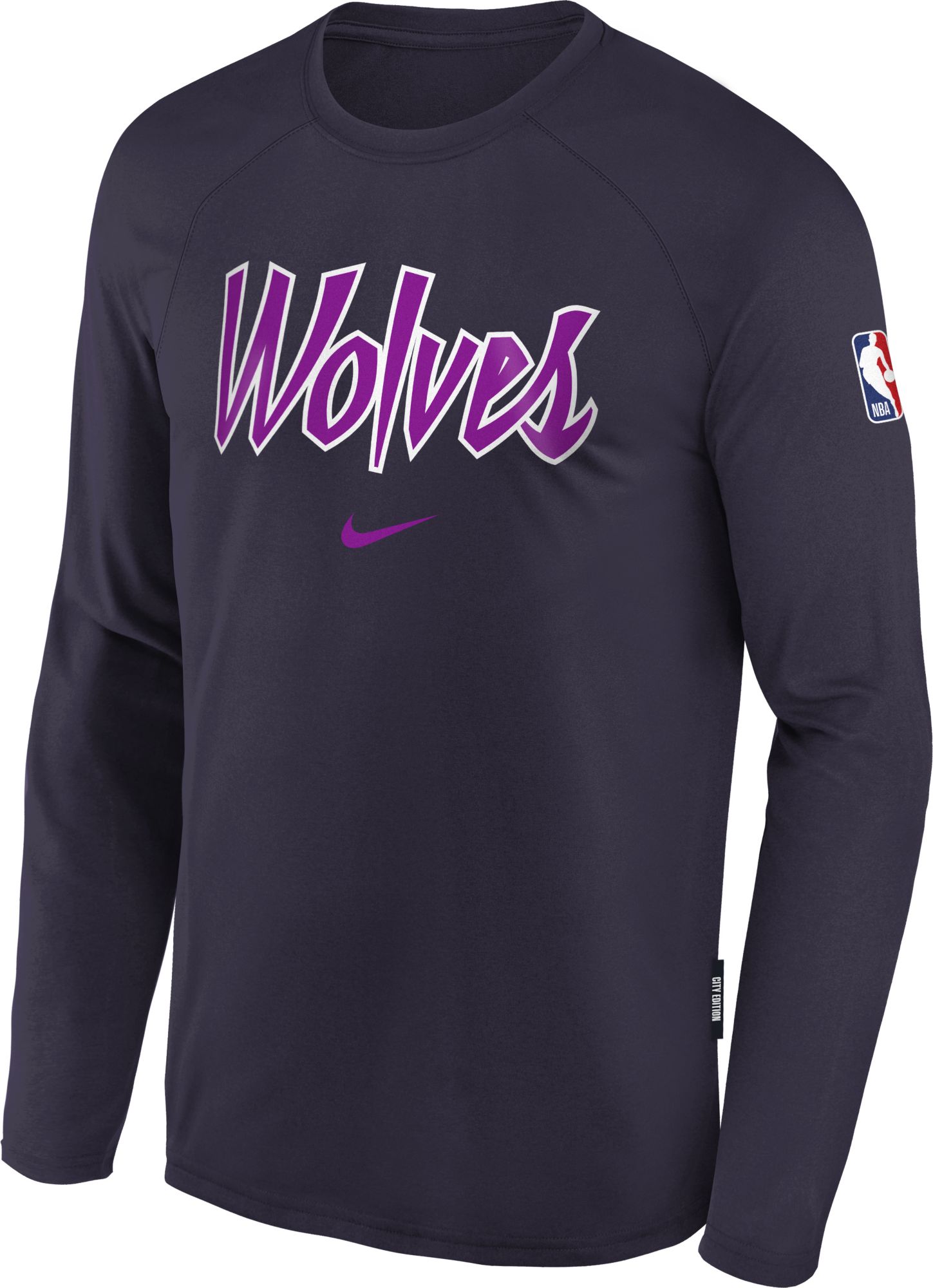 Nike Youth 2025-26 City Edition Minnesota Timberwolves On Court Pregame Long Sleeve Shirt product image