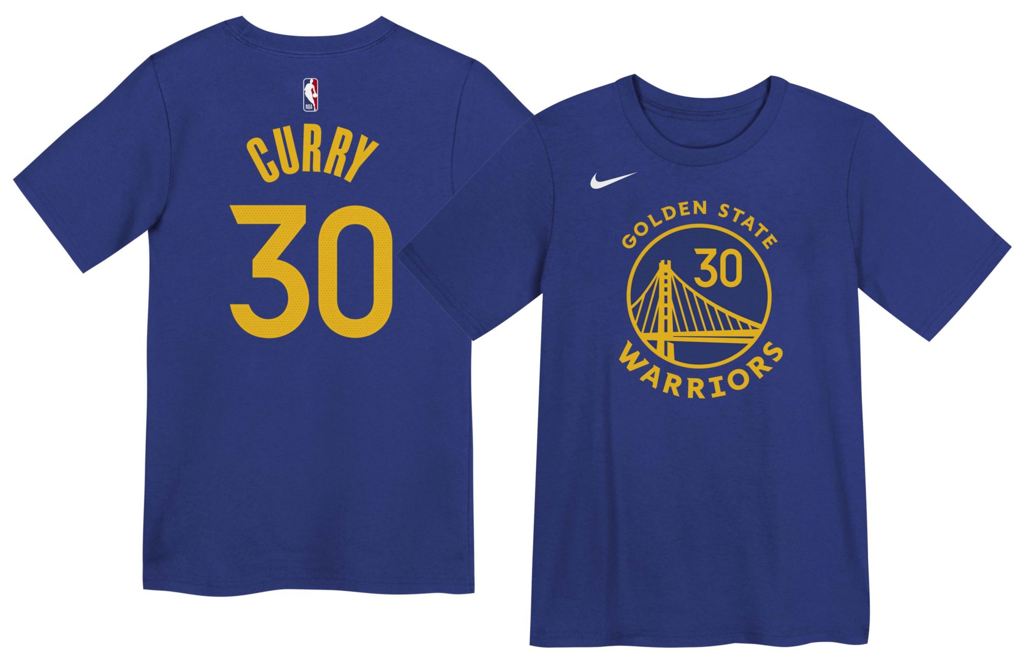 Nike Boys' Golden State Warriors Steph Curry #30 Blue T-Shirt product image