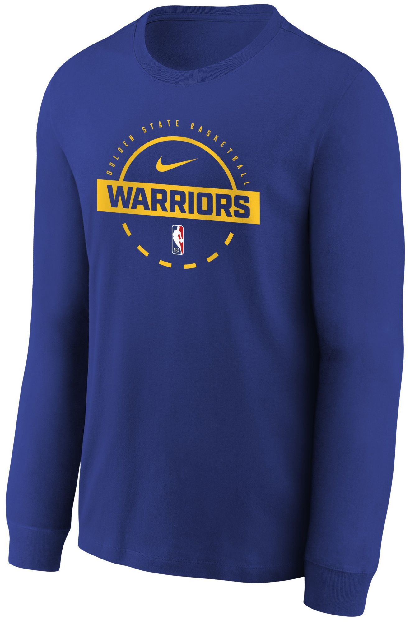 Nike Youth Golden State Warriors Blue On Court Practice Long Sleeve T-Shirt product image