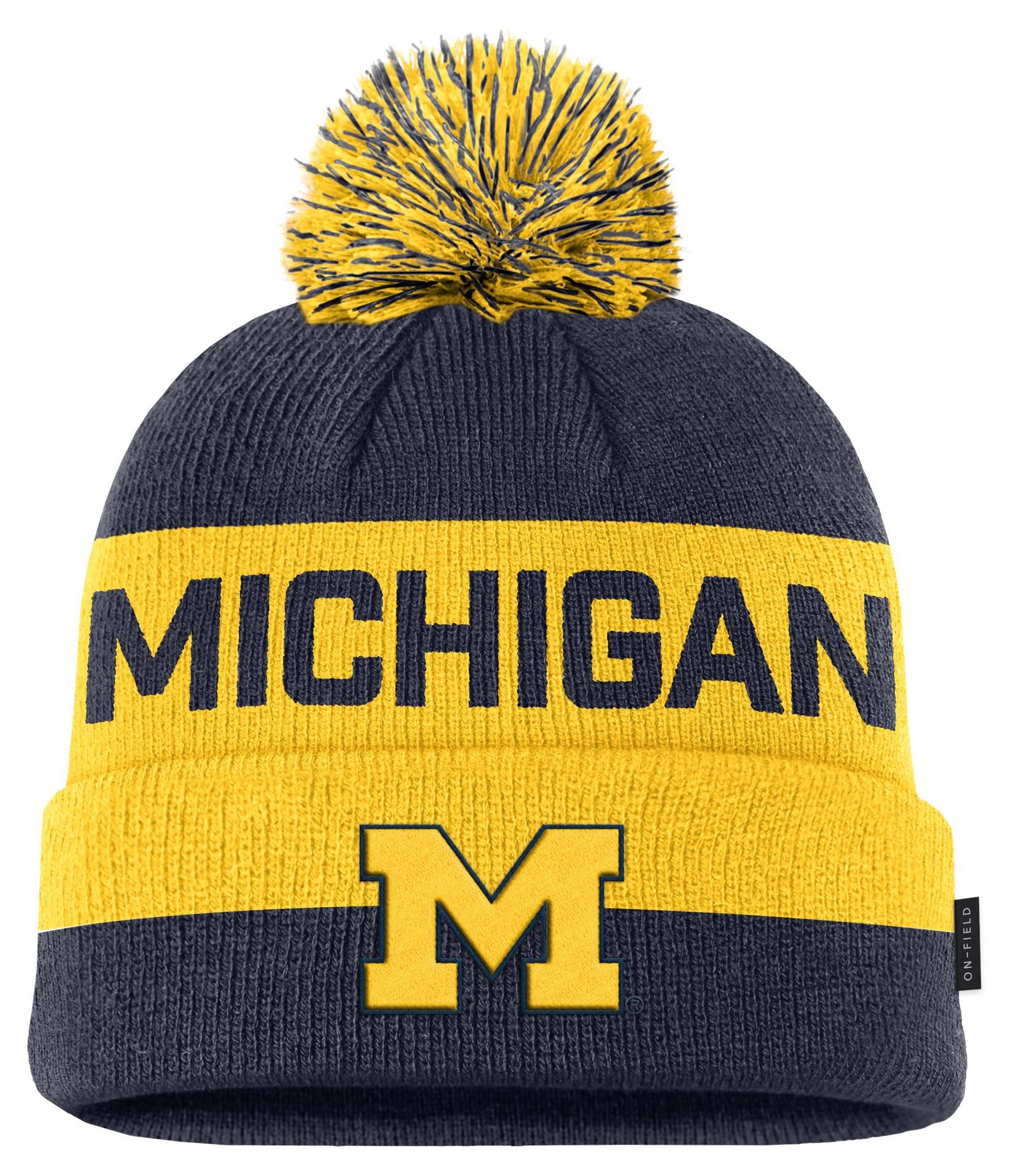 Nike Youth Michigan Wolverines Navy Peak Gameday Knit Beanie product image