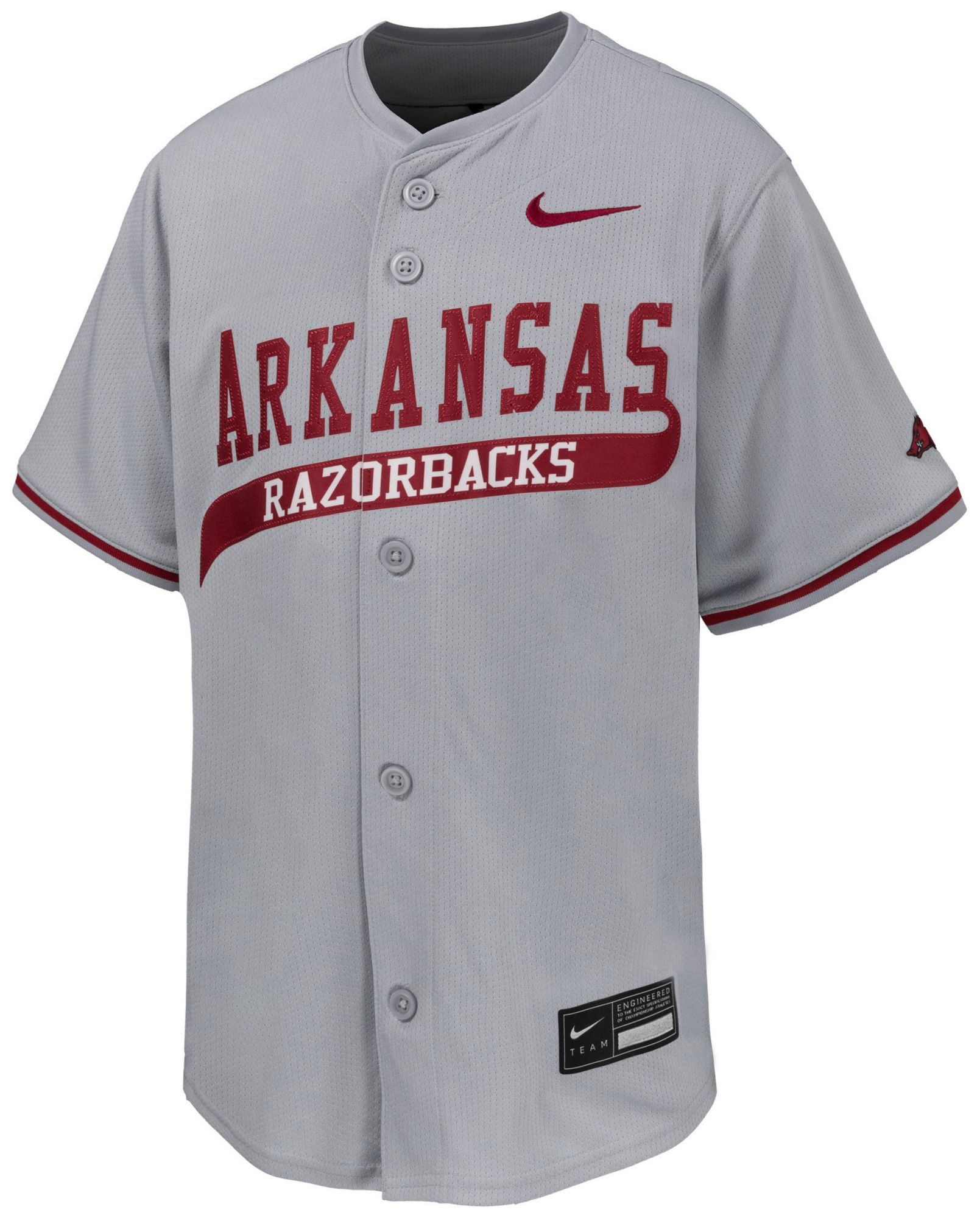 Nike Youth Arkansas Razorbacks Grey Replica Baseball Jersey product image