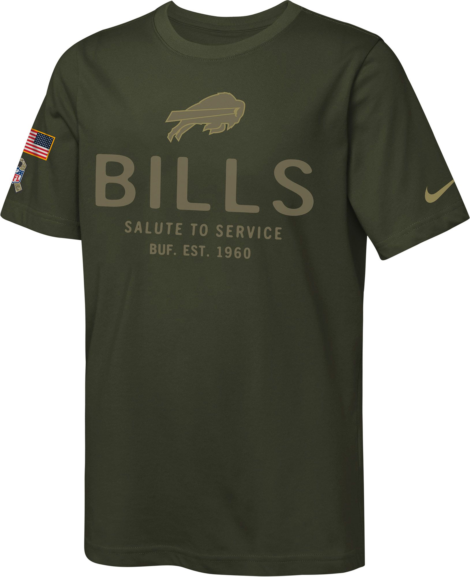 Nike Youth Buffalo Bills Sequoia Salute to Service 2025 Dri-FIT T-Shirt product image