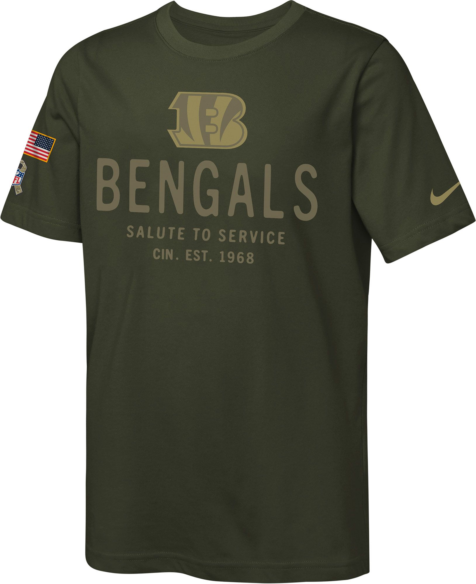 Nike Youth Cincinnati Bengals Sequoia Salute to Service 2025 Dri-FIT T-Shirt product image