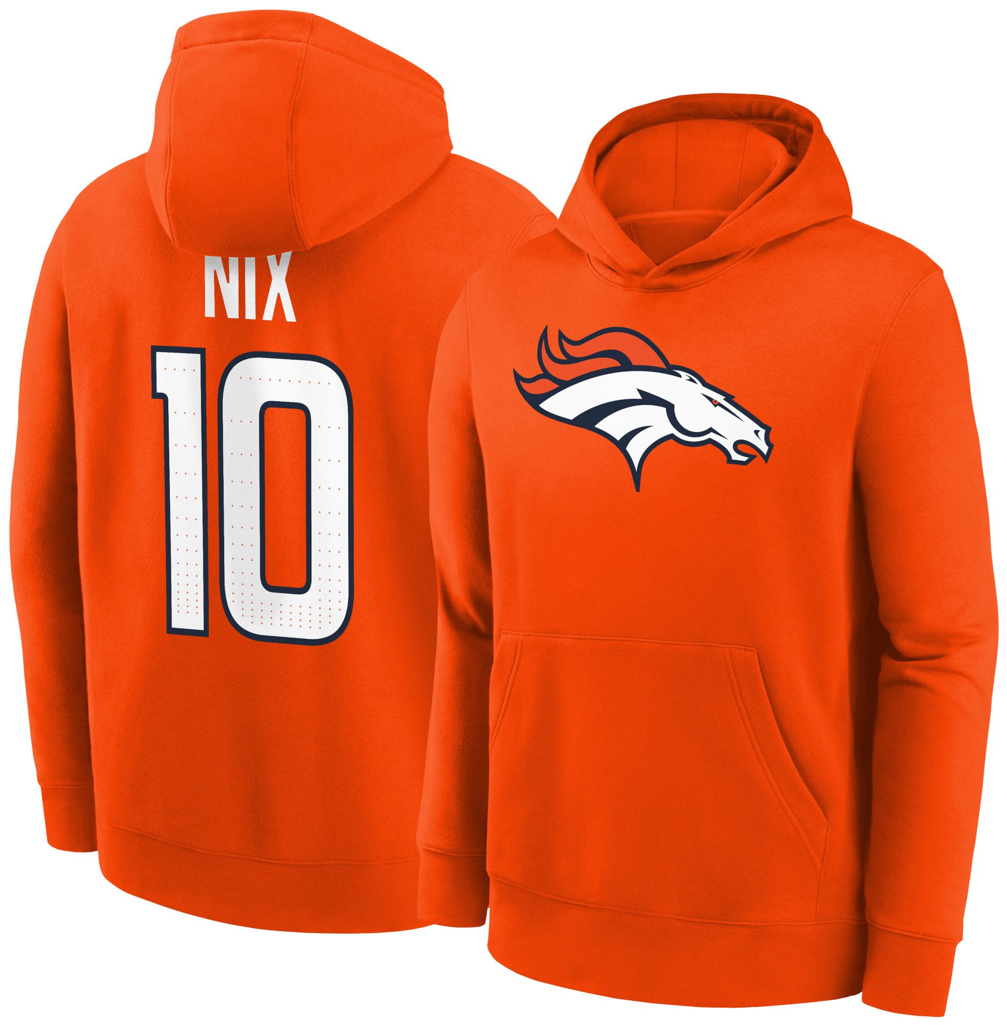 Nike Youth Denver Broncos Bo Nix #10 Pullover Hoodie product image