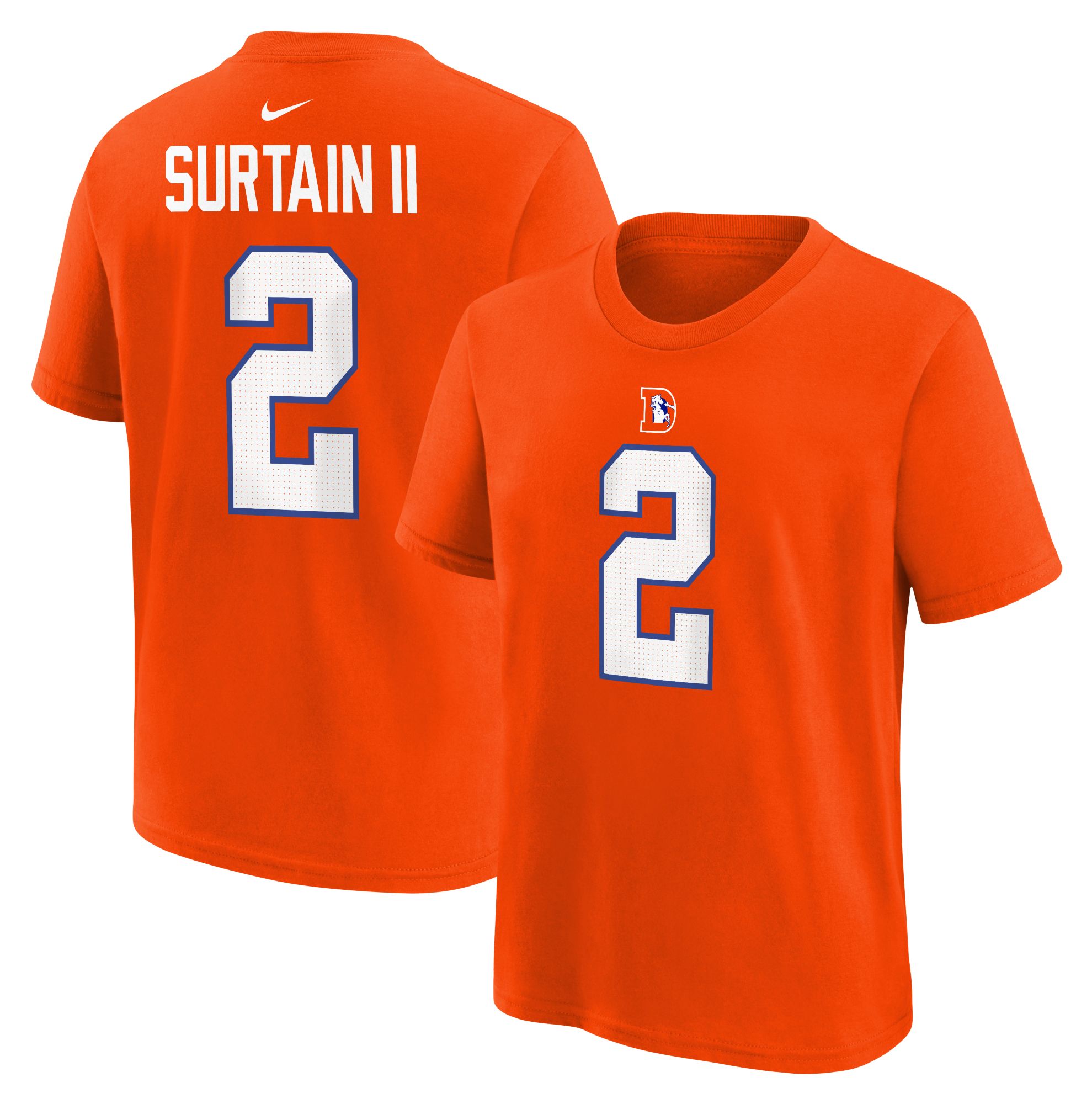 Nike Youth Denver Broncos Patrick Surtain II #2 Brilliant Orange T-Shirt product image