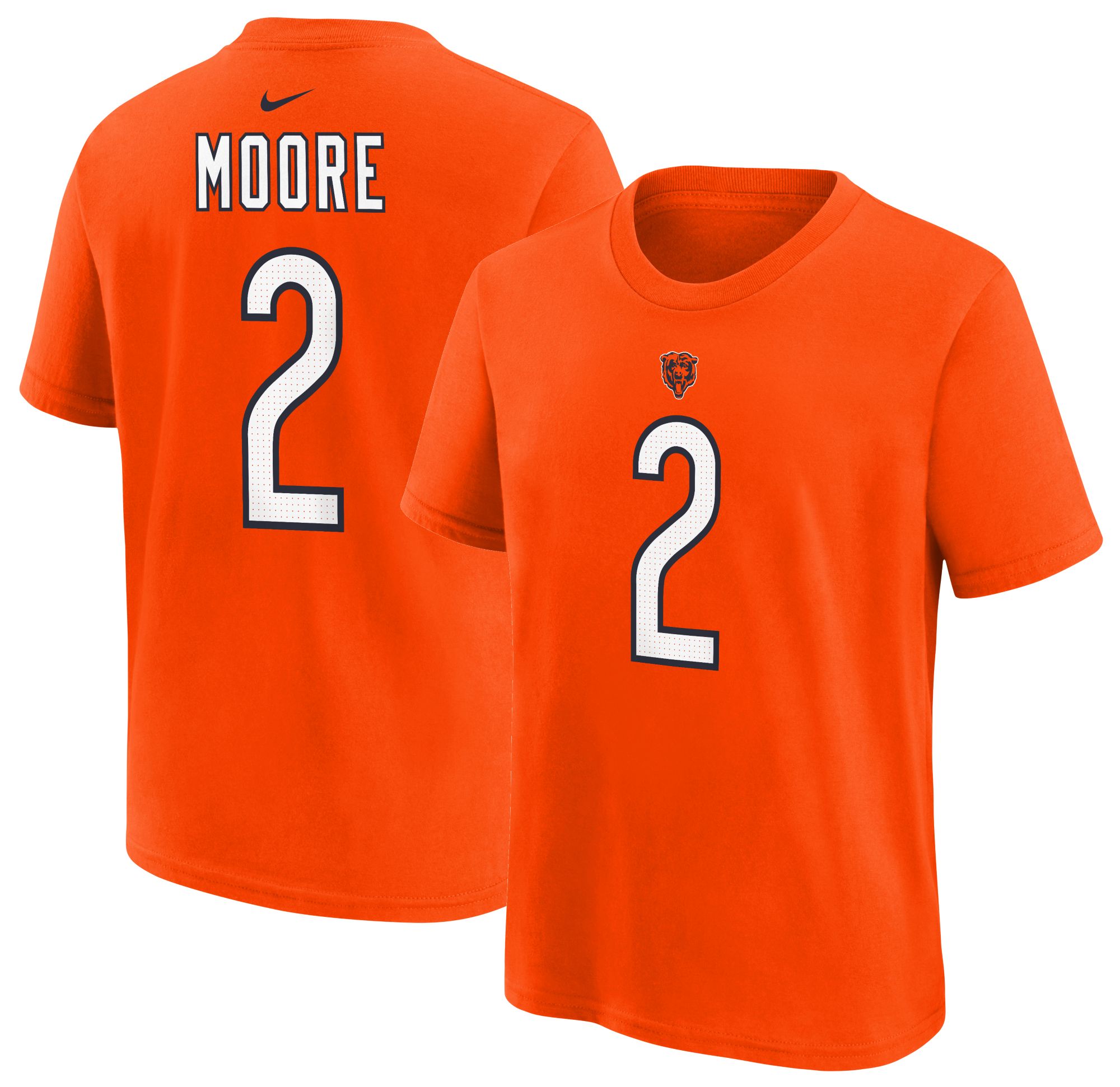 Nike Youth Chicago Bears DJ Moore #2 Orange Alternate T-Shirt product image