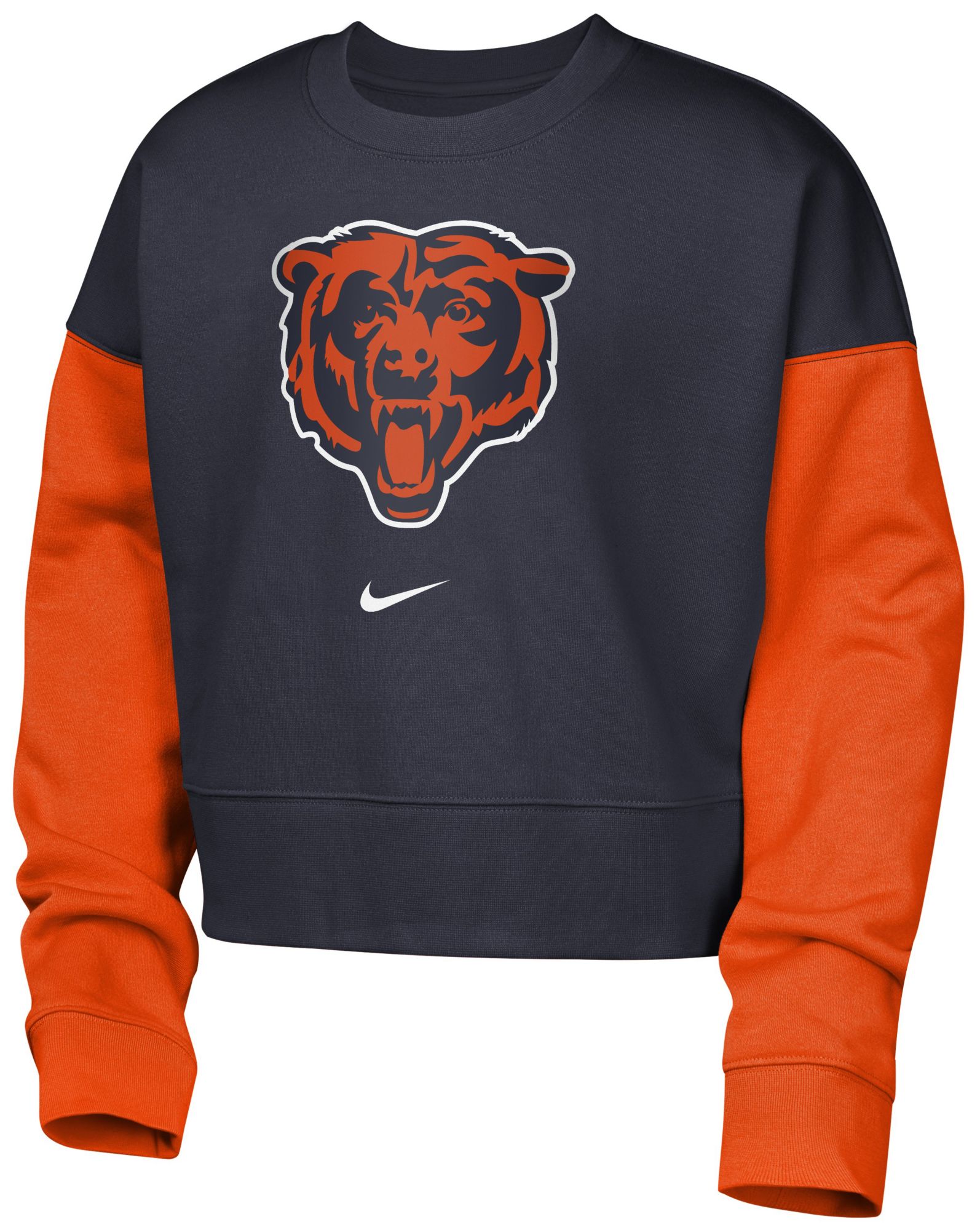 Nike Girls' Chicago Bears Navy Phoenix Crew Pullover Sweatshirt product image