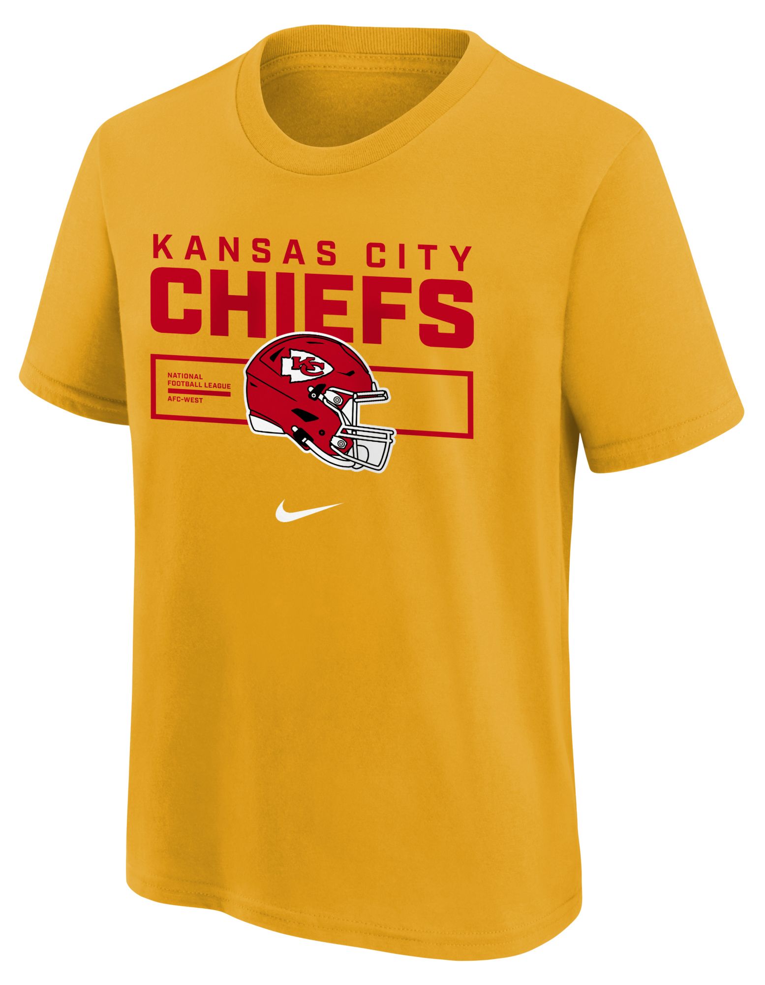 Nike Youth Kansas City Chiefs University Gold Helmet Essential Short Sleeve T-Shirt product image