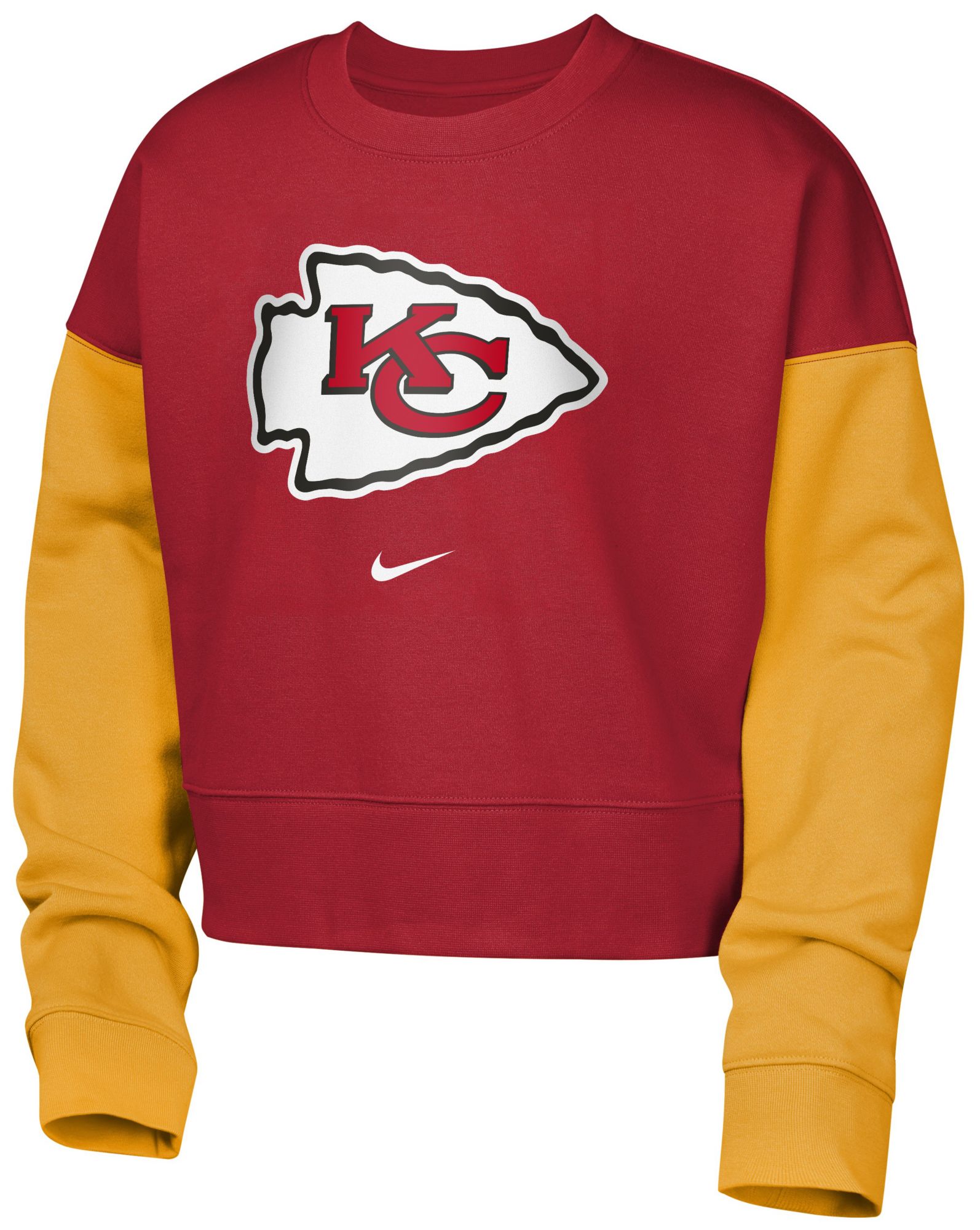 Nike Girls' Kansas City Chiefs Red Phoenix Crew Pullover Sweatshirt product image
