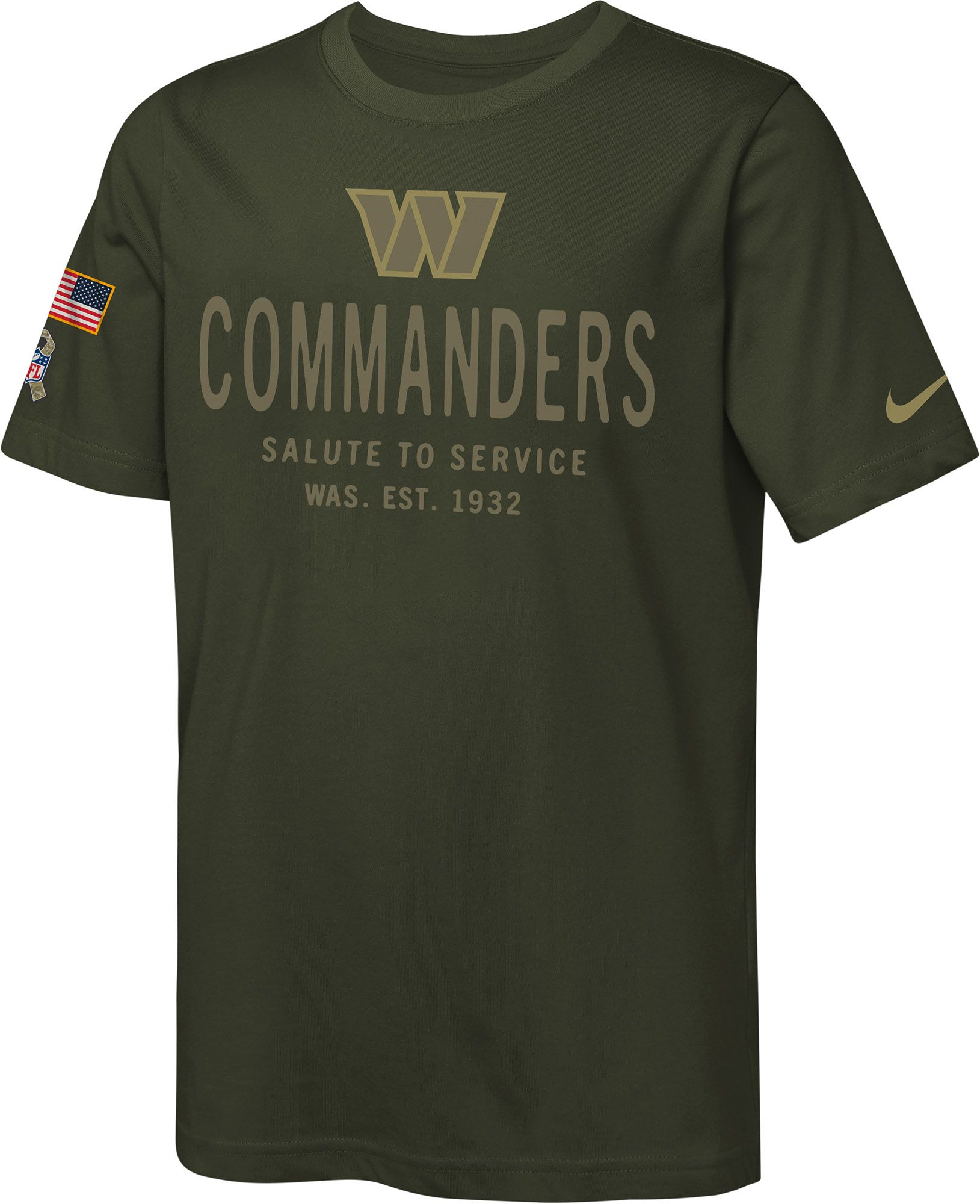 Nike Youth Washington Commanders Sequoia Salute to Service 2025 Dri-FIT T-Shirt product image