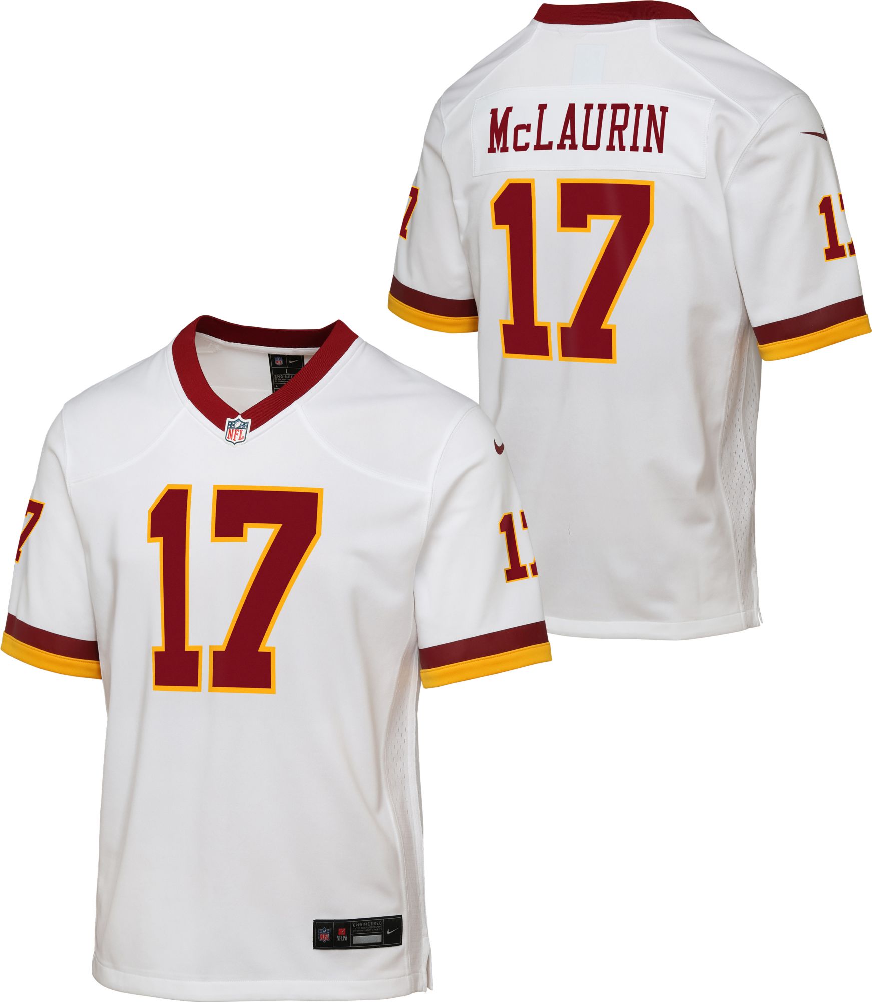 Nike Youth Washington Commanders Terry McLaurin #17 2nd Alternate White Game Jersey product image