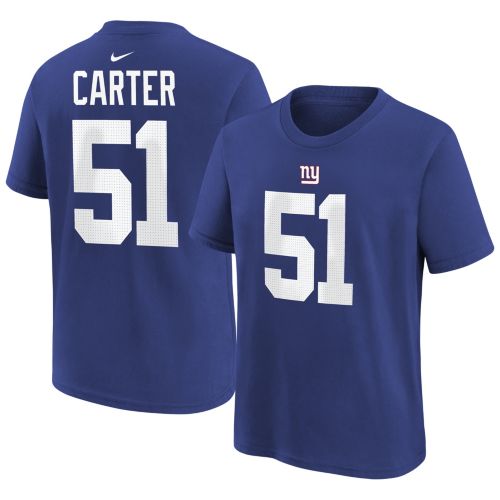 Nike Youth New York Giants Abdul Carter #51 Blue Game Jersey