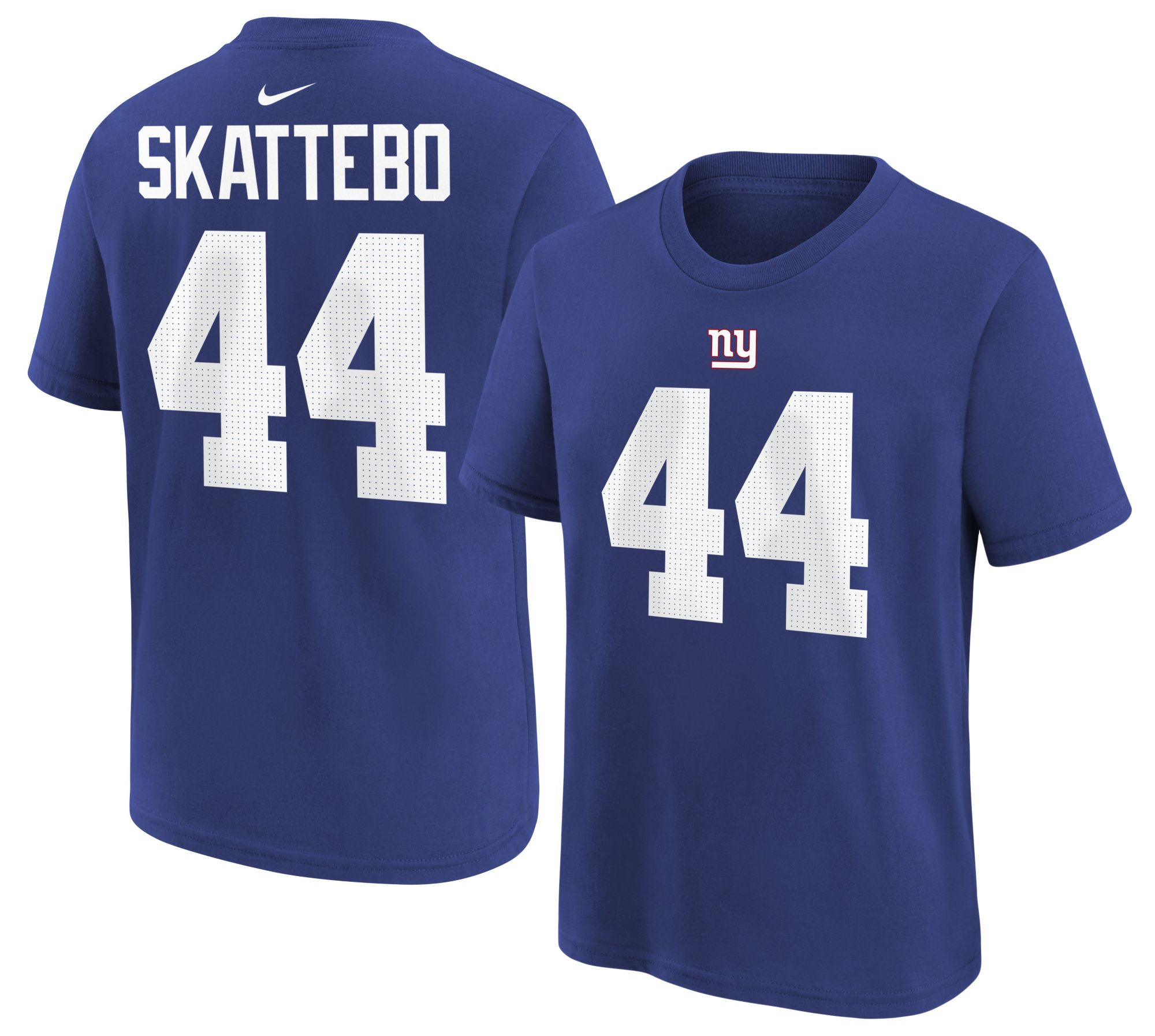 Nike Youth New York Giants Cam Skattebo #4 Blue Home T-Shirt product image