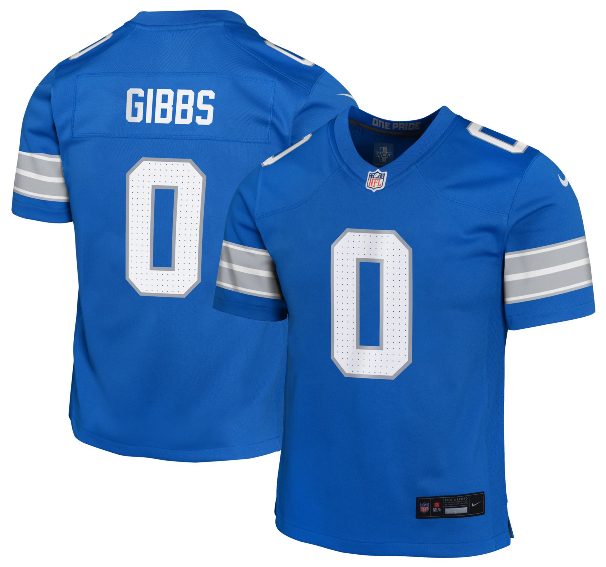 Nike Youth Detroit Lions Jahmyr Gibbs #0 Blue Game Jersey product image