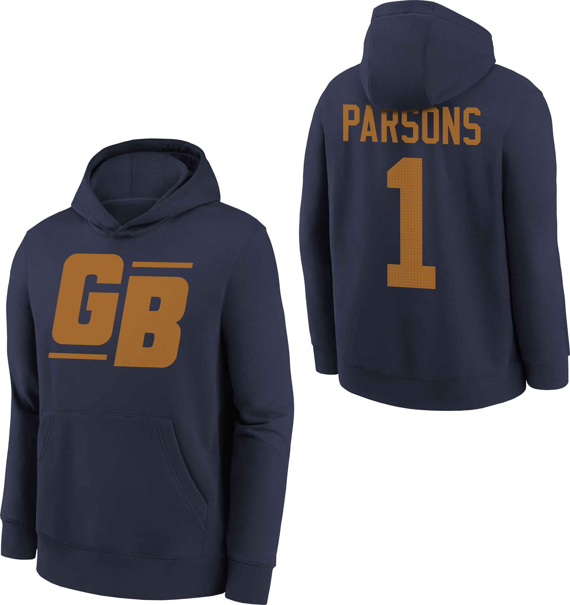Nike Youth Green Bay Packers Micah Parsons #1 Navy Pullover Hoodie product image