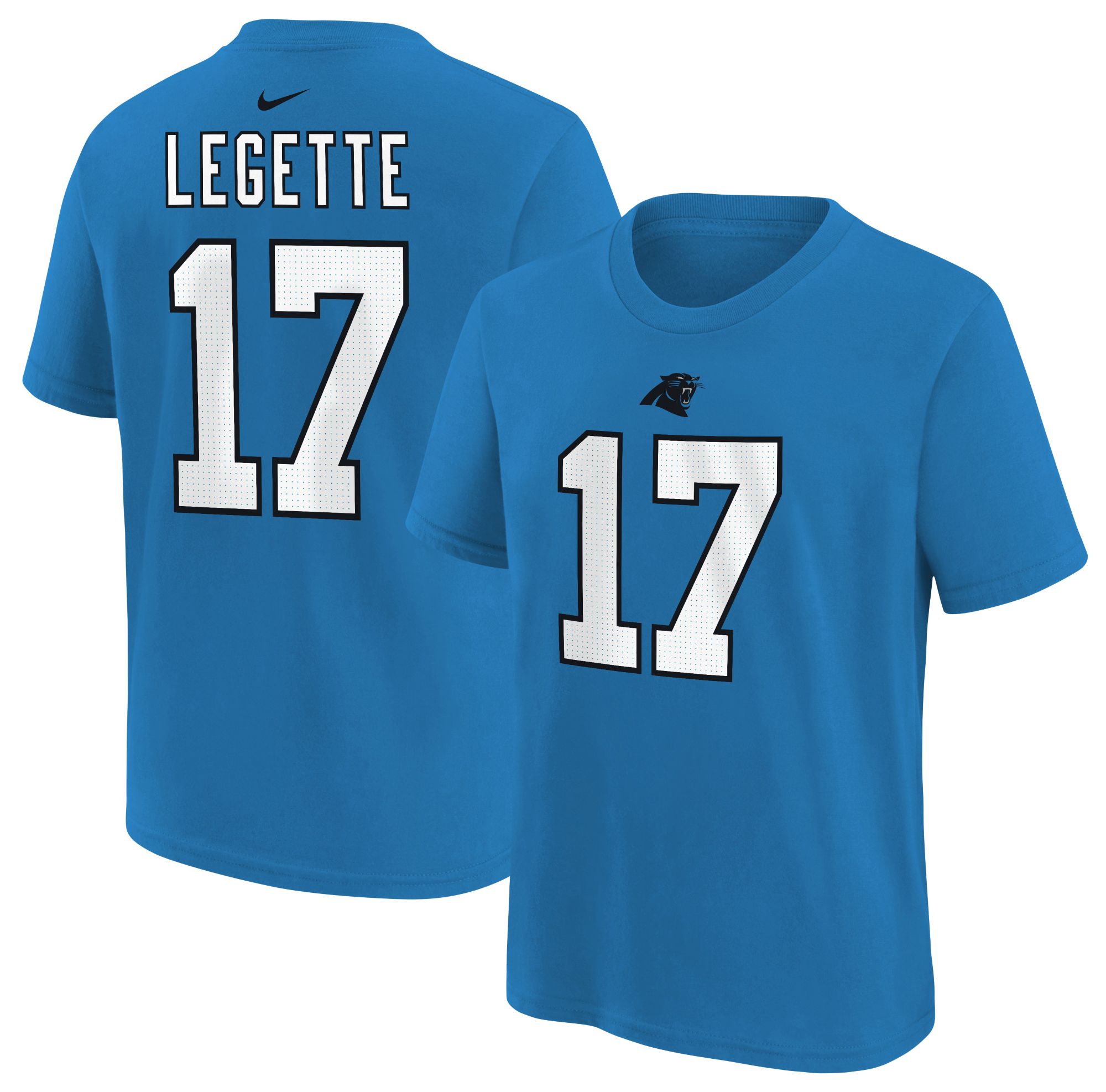 Nike Youth Carolina Panthers Xavier Legette #17 Blue Short Sleeve T-Shirt product image