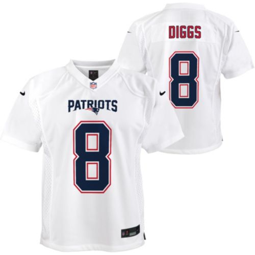 Nike Youth New England Patriots Drake Maye #10 White Tundra Game