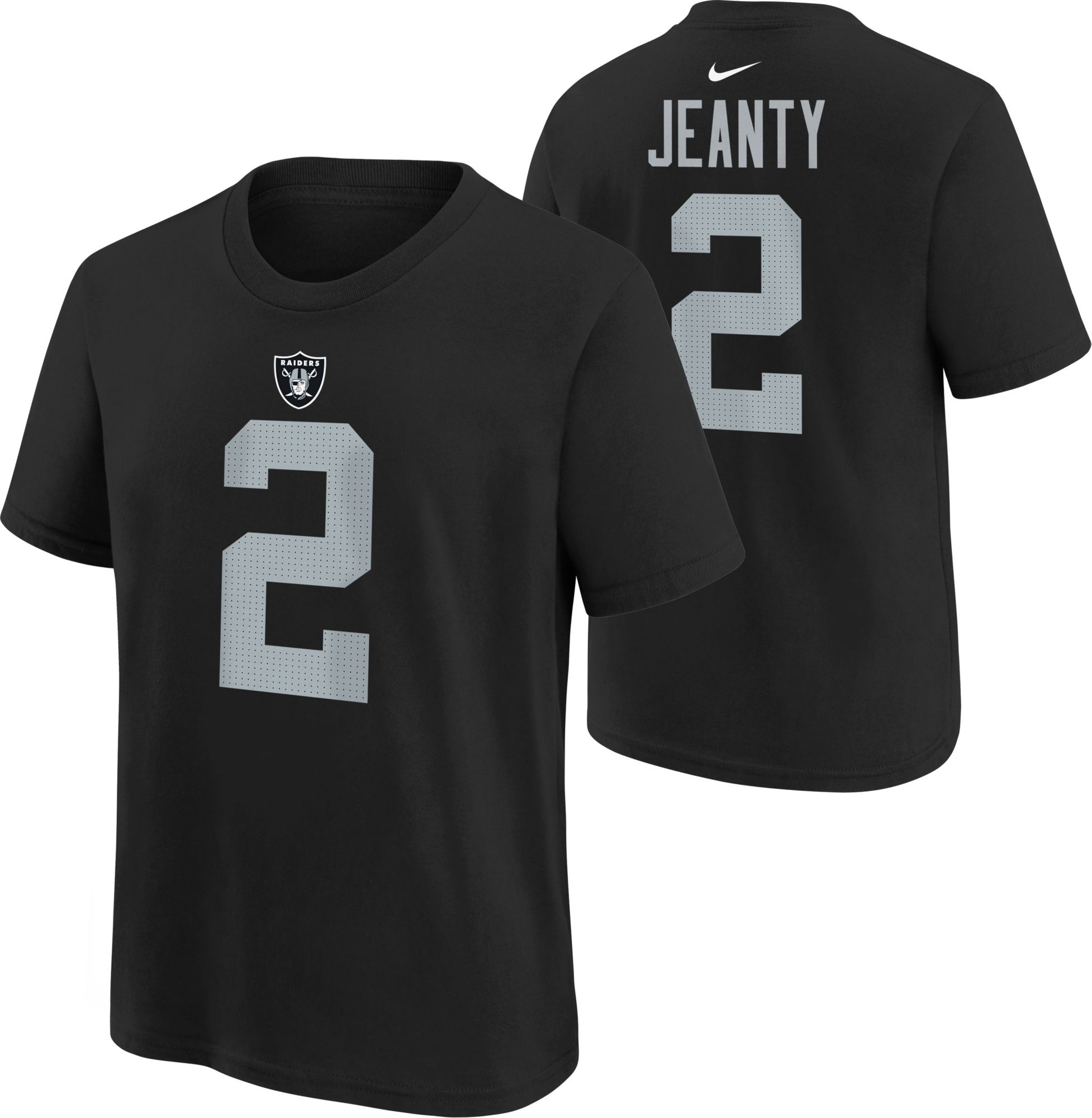 Nike Youth Las Vegas Raiders Ashton Jeanty #2 Black T-Shirt product image