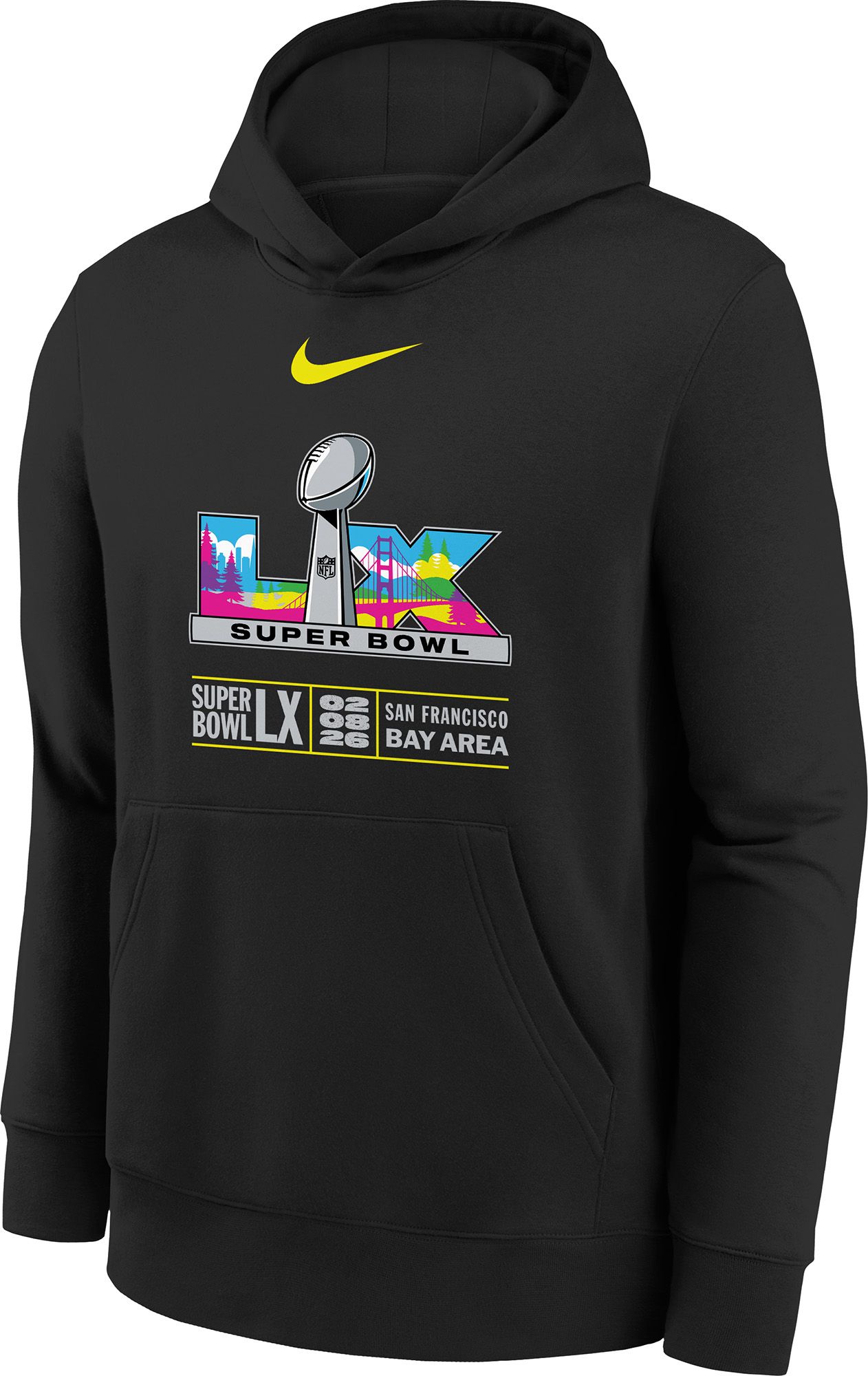 Nike Youth 2025-26 Super Bowl LX Black Club Pullover Hoodie product image