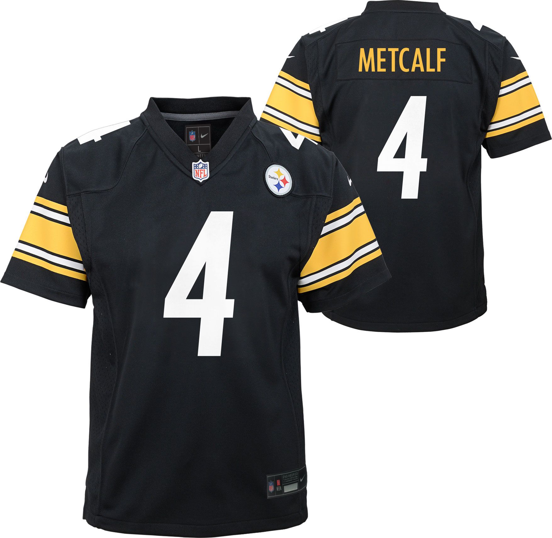 Nike Youth Pittsburgh Steelers D.K. Metcalf #4 Black Game Jersey product image