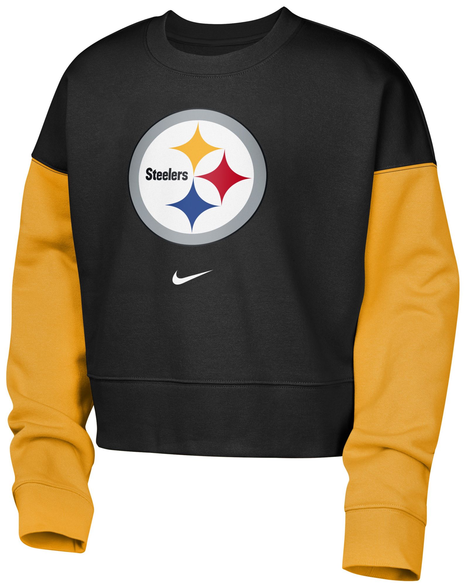 Nike Girls' Pittsburgh Steelers Black Phoenix Crew Pullover Sweatshirt product image