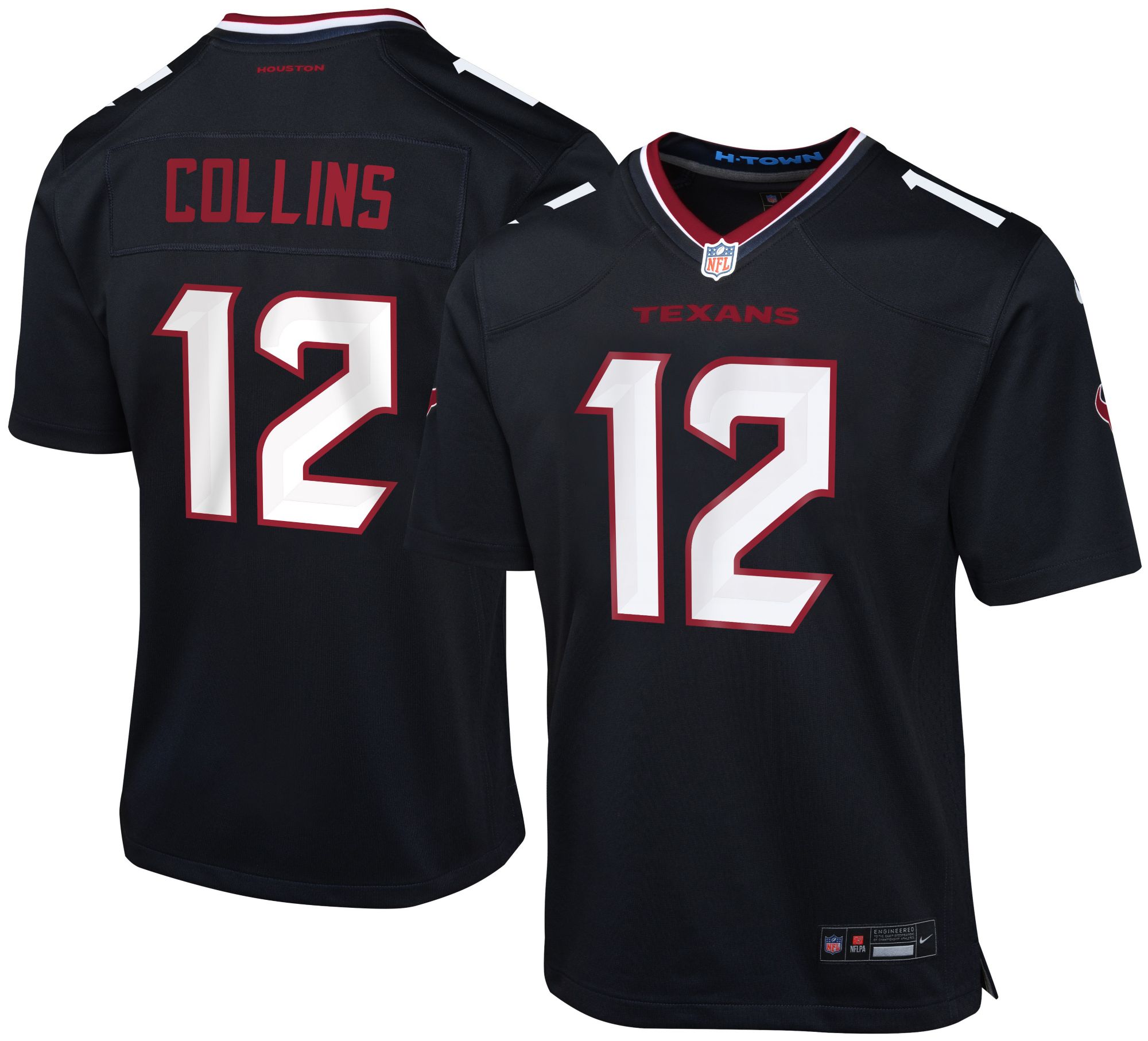 Nike Youth Houston Texans Nico Collins #12 Pitch Blue Game Jersey product image