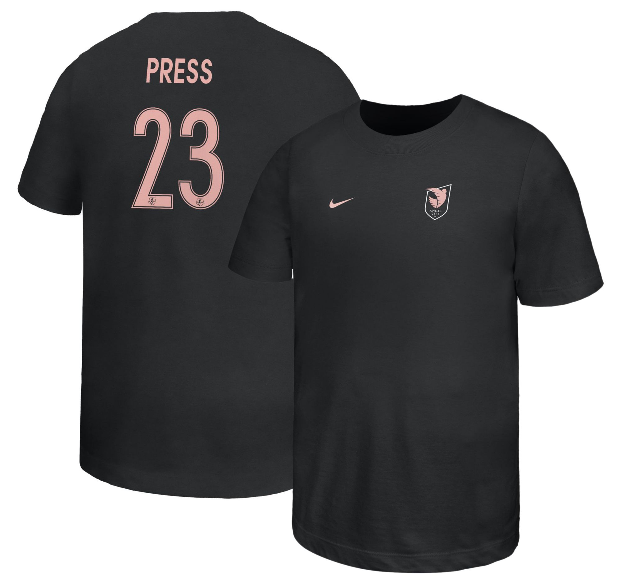 Nike Youth Angel City FC Christen Press #23 2025 Black T-Shirt product image